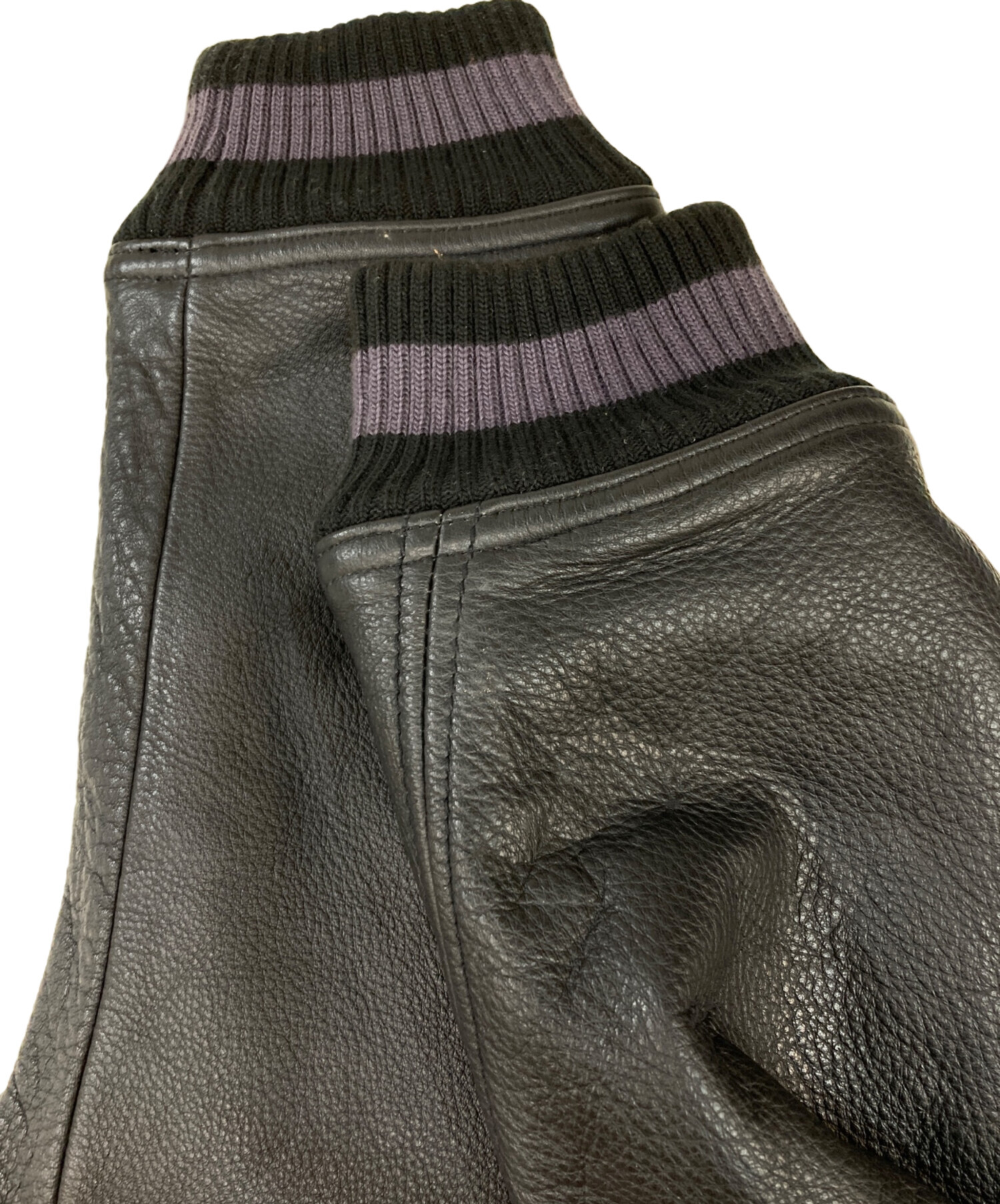 中古洋服ダンス 中古・古着通販】JORDAN (ジョーダン) ウール切替チェックスタジャン