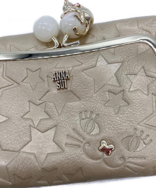 中古・古着通販】ANNA SUI (アナスイ) がま口2つ折り財布 ベージュ