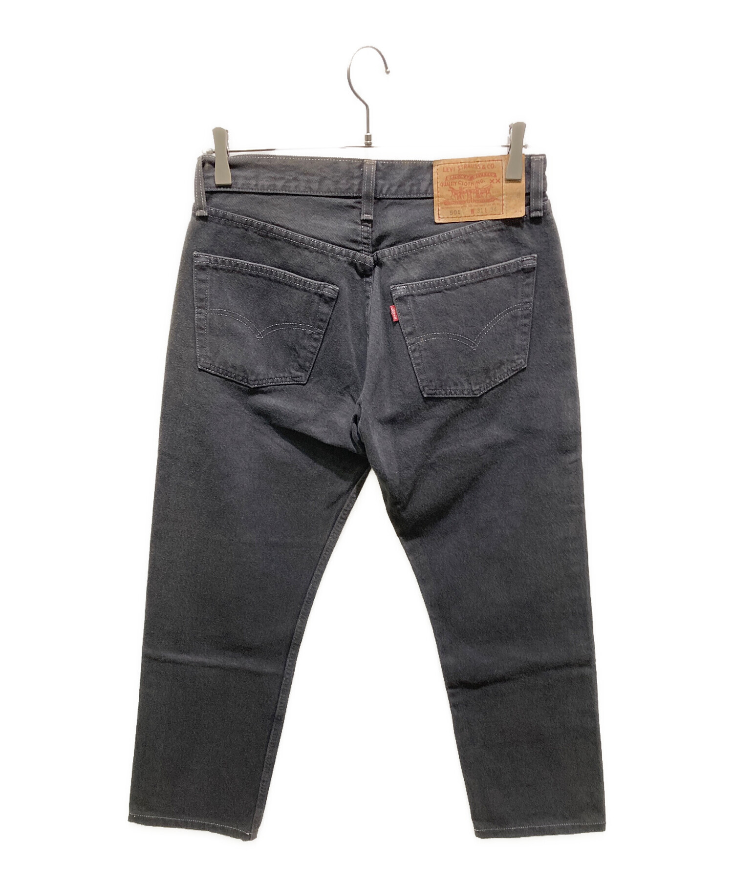 中古・古着通販】LEVI'S (リーバイス) 501後染めデニムパンツ ブラック