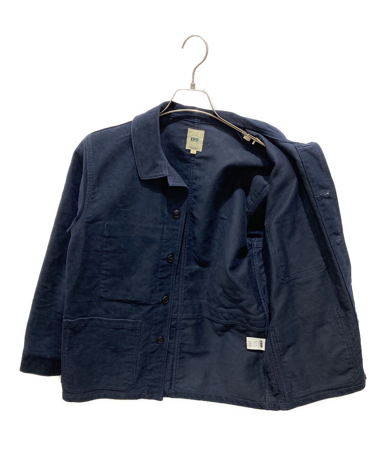FOB Factory モールスキンジャケット　ネイビー 中古・古着通販】F.O.B FACTORY (エフオービー ファクトリー