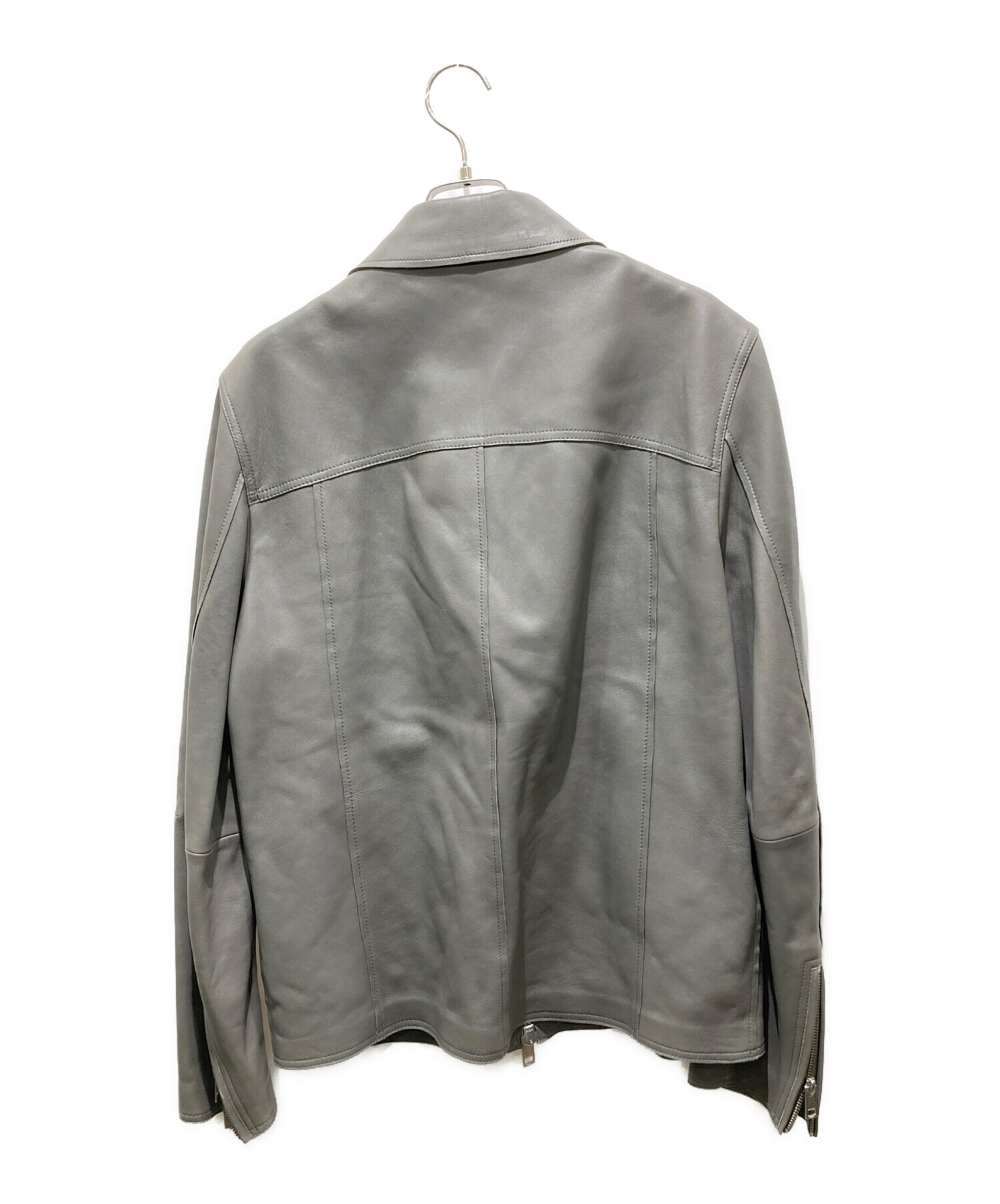 中古・古着通販】DIESEL (ディーゼル) L-KORNレザージャケット グレー