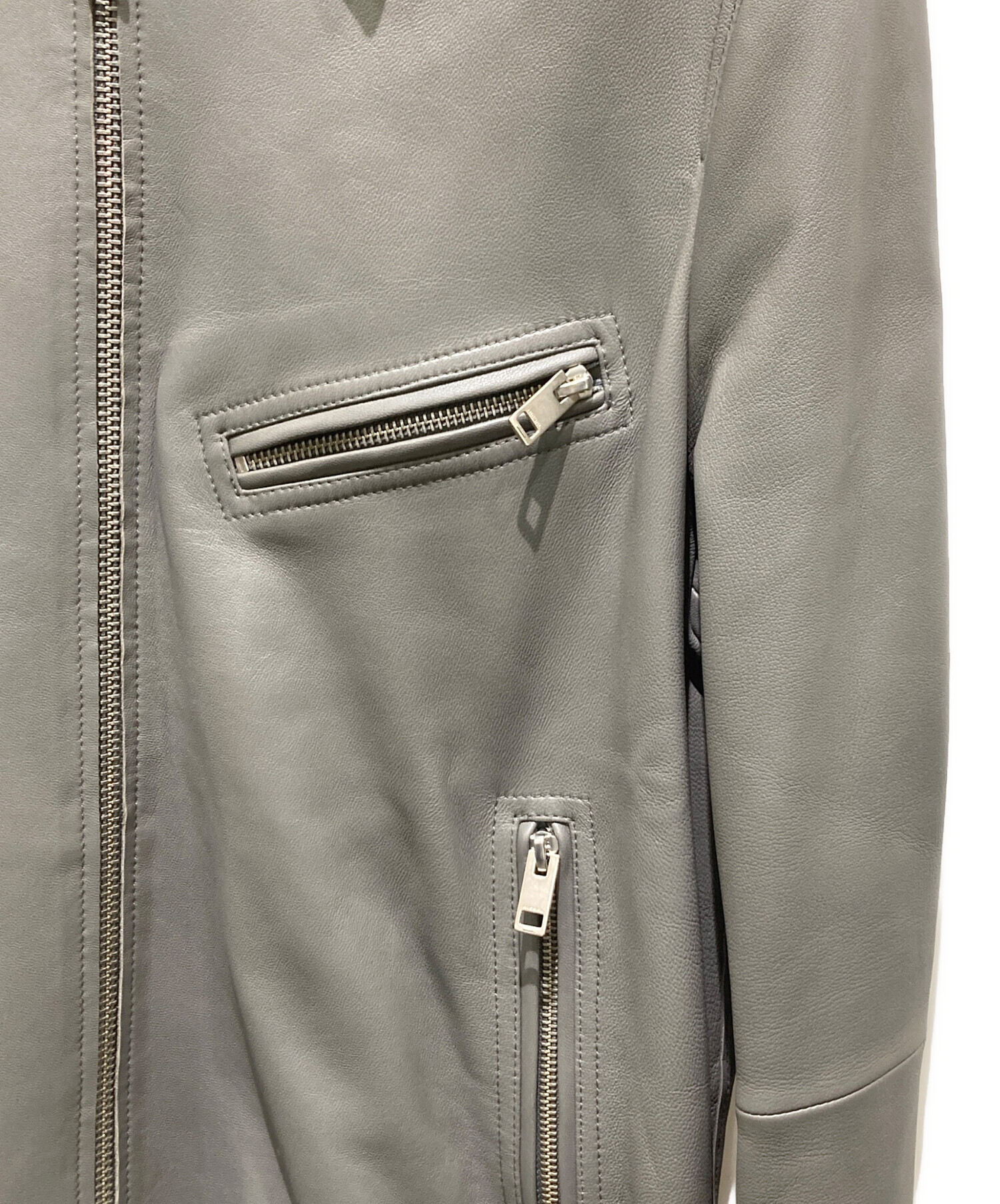 中古・古着通販】DIESEL (ディーゼル) L-KORNレザージャケット グレー