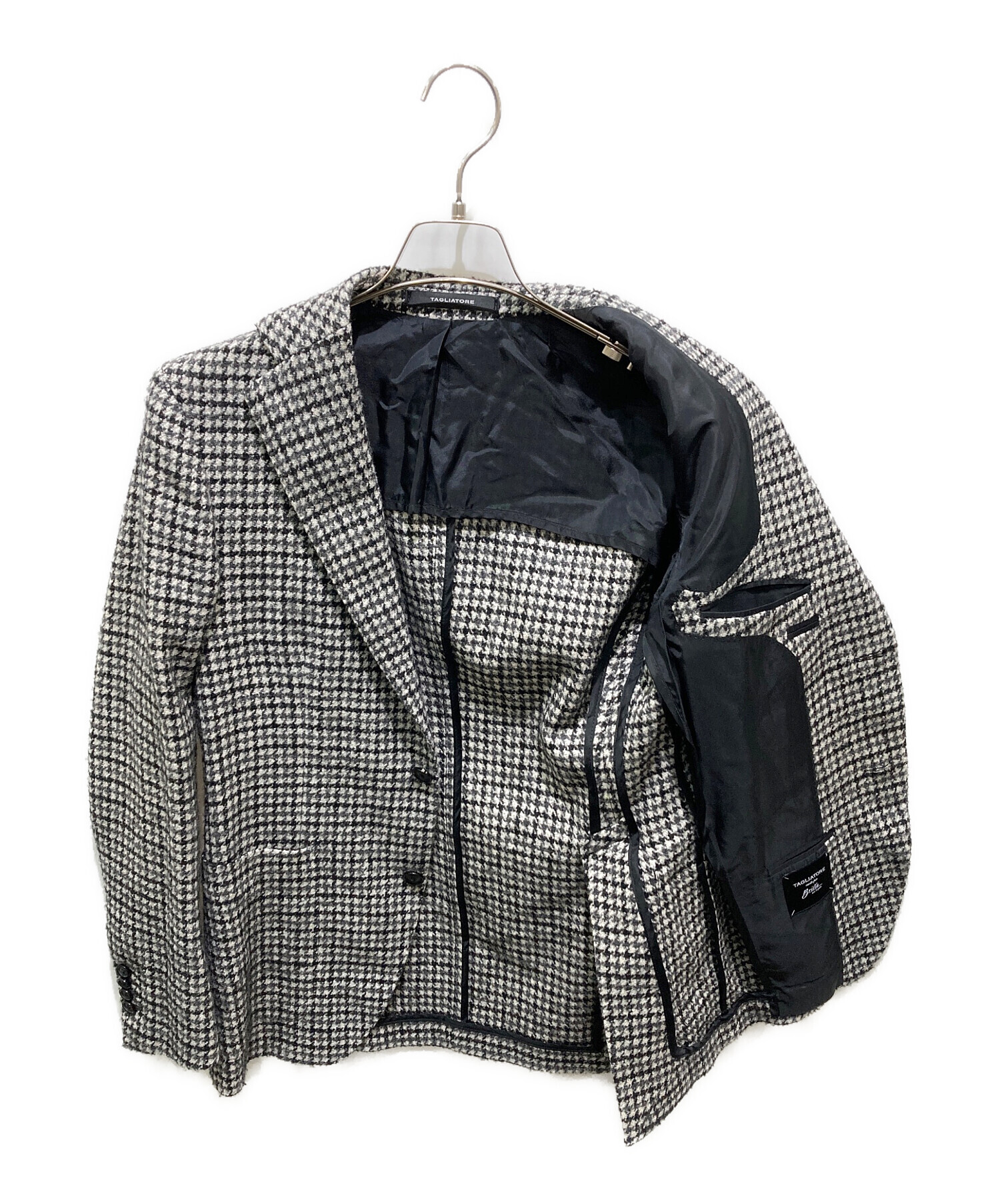 【未使用】tagliatore×brillaperilgustoハウンドトゥース TAGLIATORE × Brilla per il gusto＞新作ハウンドトゥースジャケット