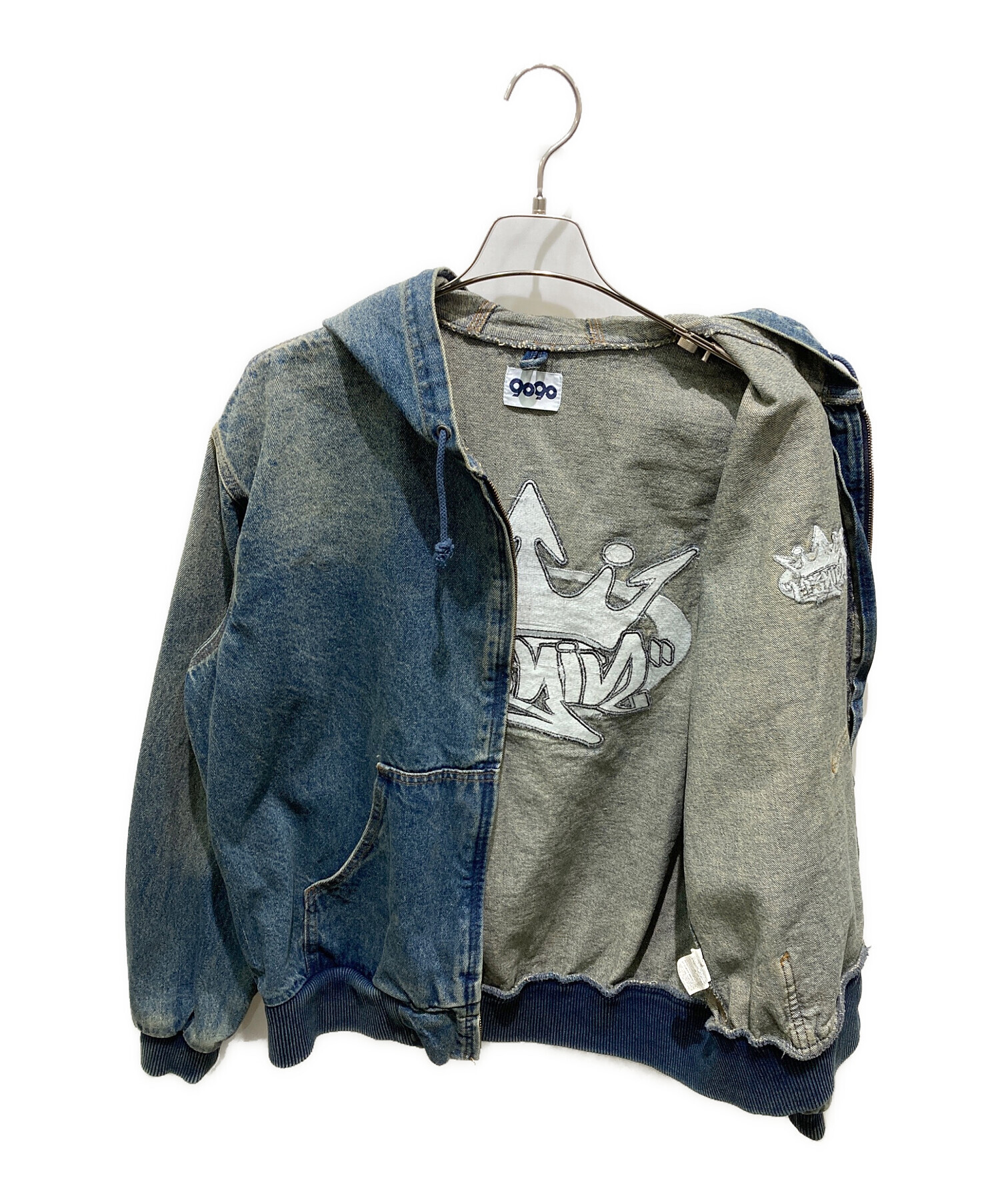 中古・古着通販】9090 (9090) King Logo Vintage Denim Hoodie 