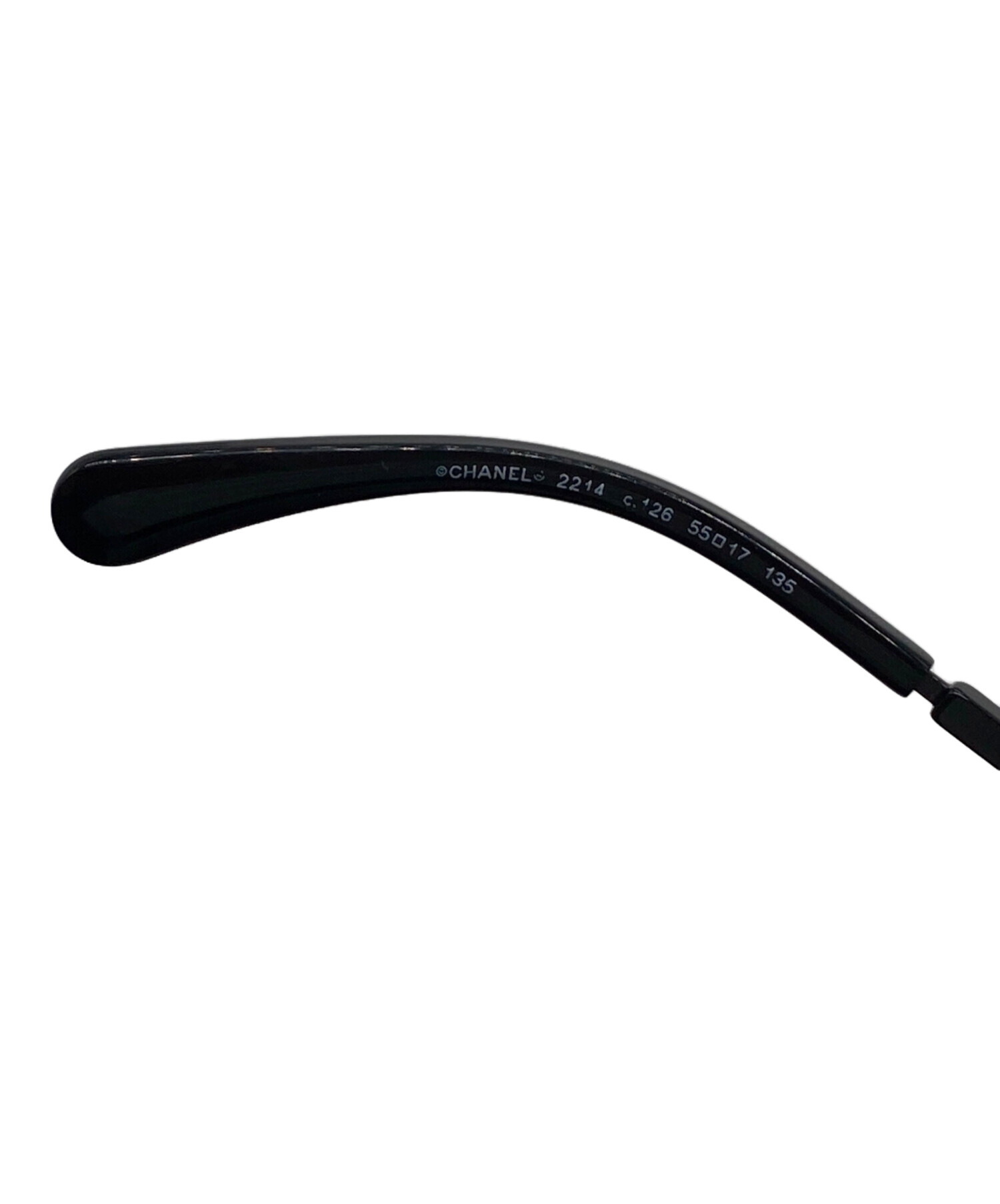 中古・古着通販】CHANEL (シャネル) ロゴ パイロット伊達眼鏡 ブラック