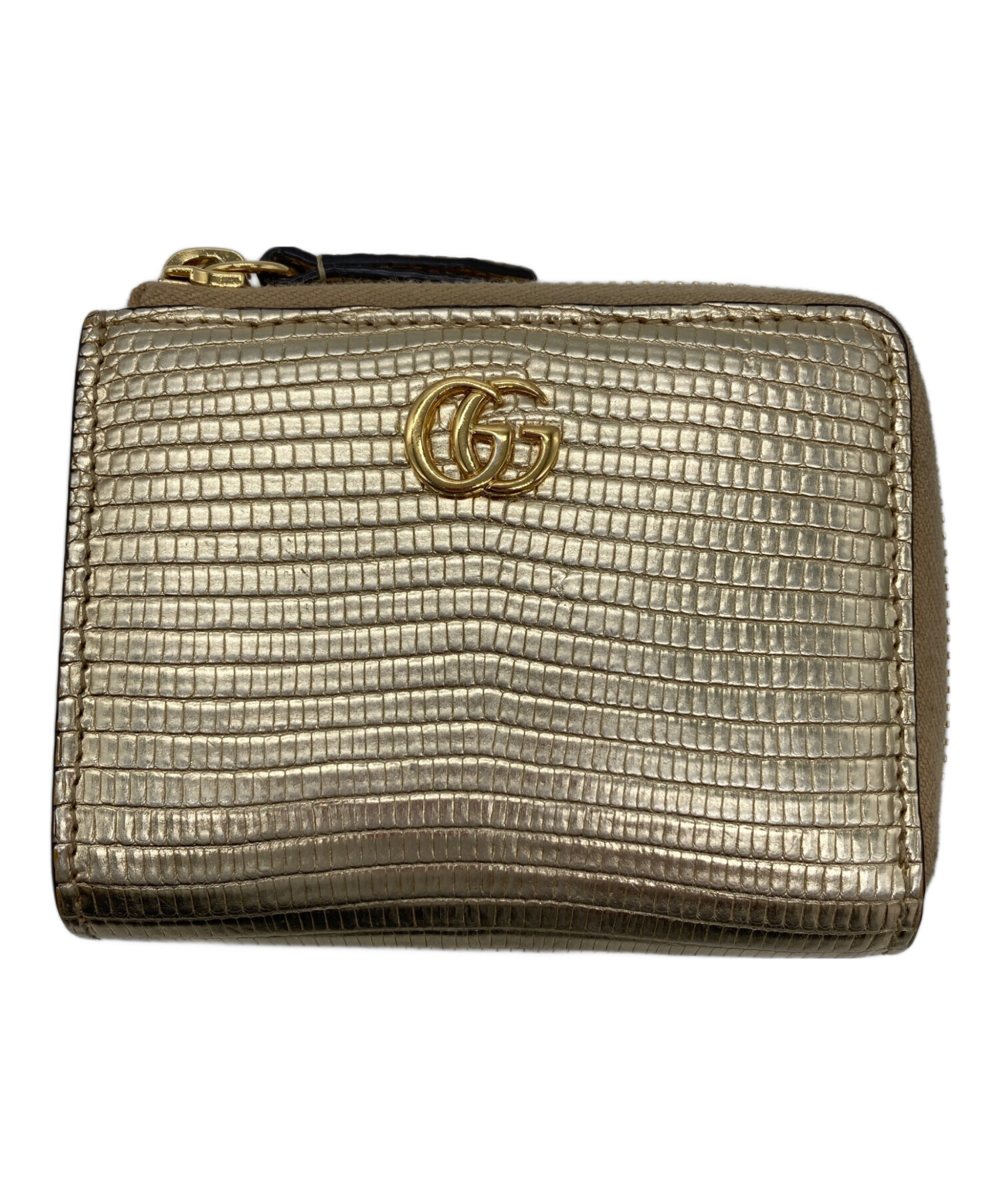 中古・古着通販】GUCCI (グッチ) リザードコンパクトウォレット