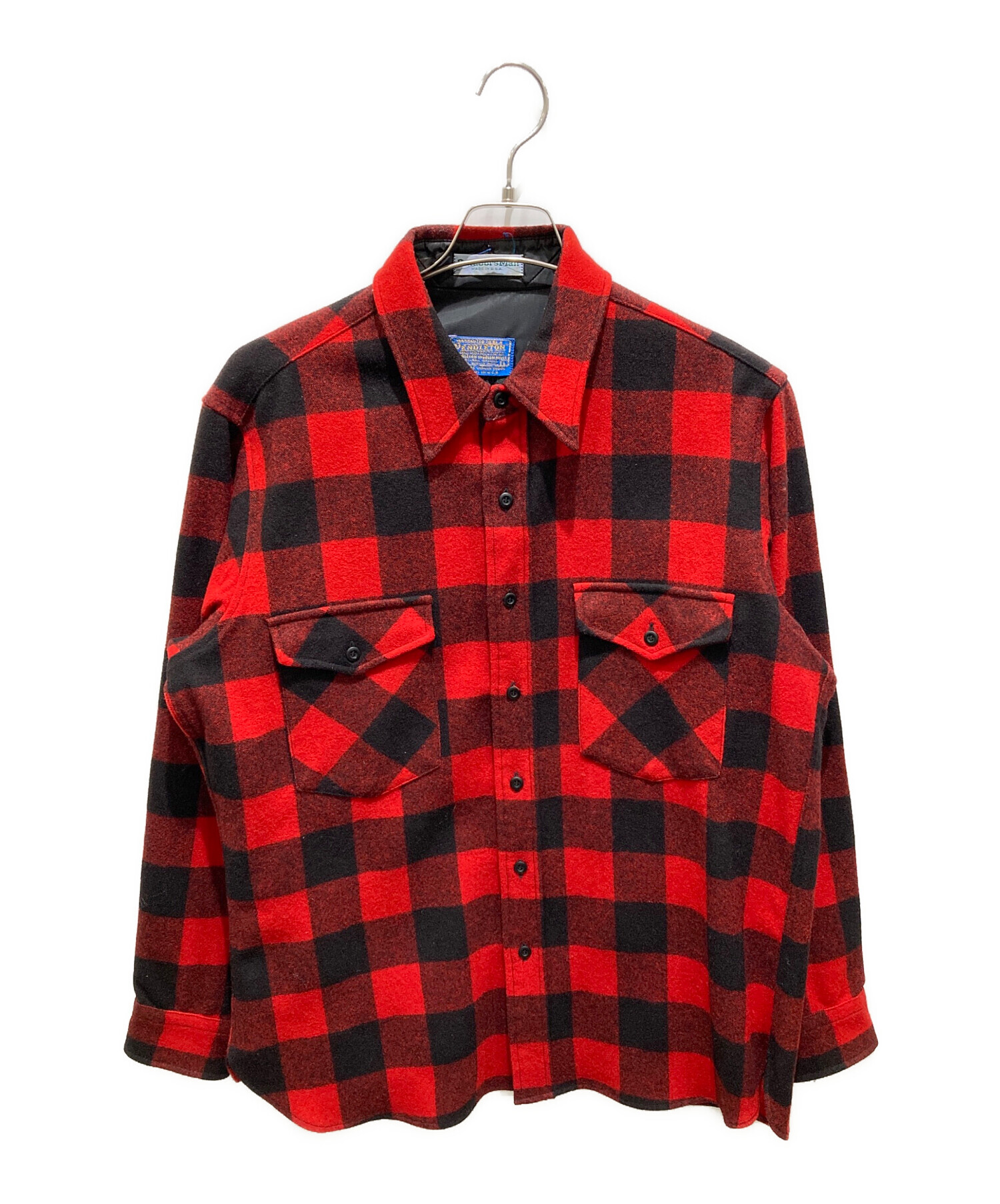PENDLETON◇長袖シャツ/M/ウール/RED/チェック// SIR PENDLETON【M