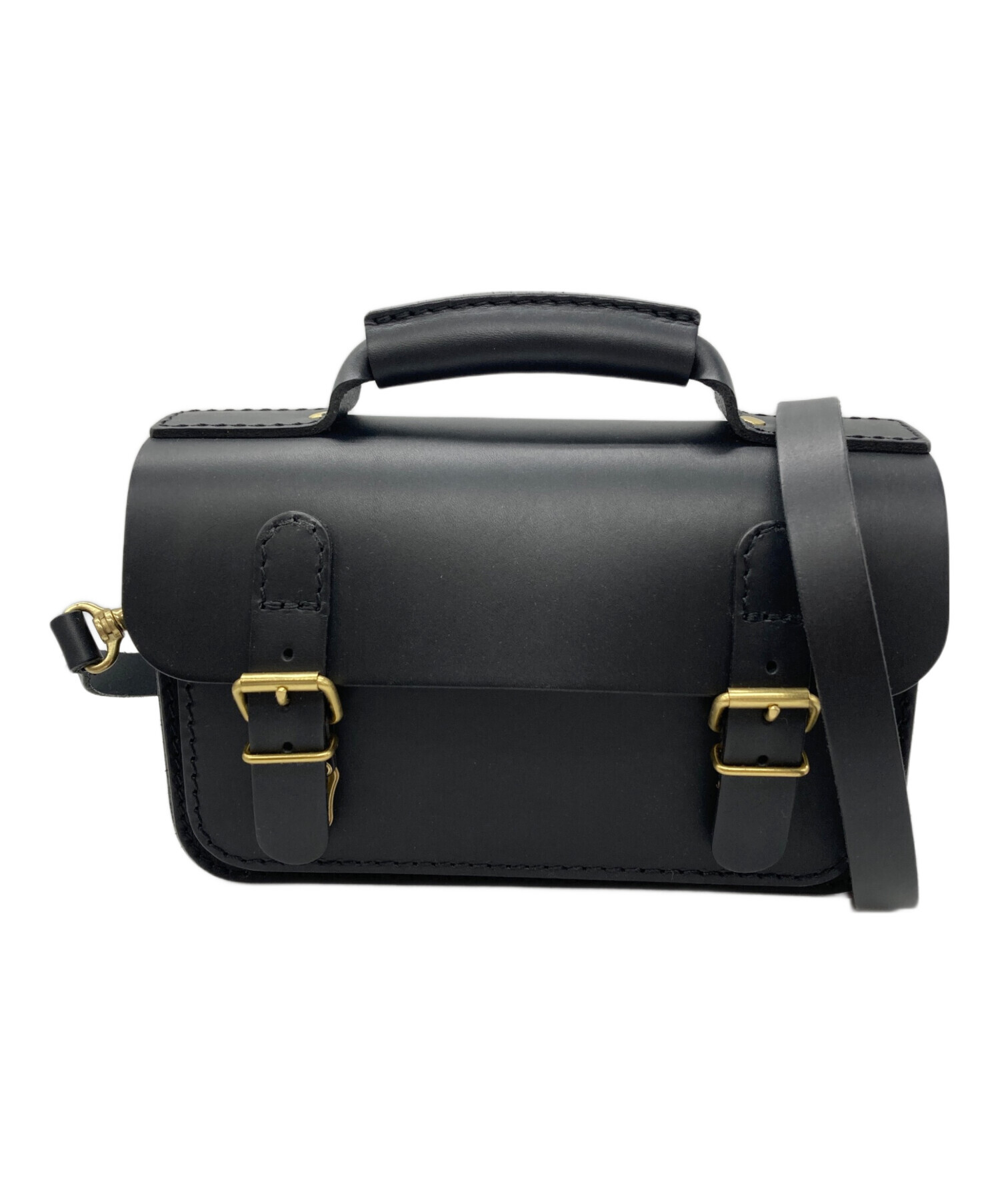 HERZ ヘルツ ブラック 中古・古着通販】Herz (ヘルツ) 二本ベルトの2wayミニバッグ ブラック