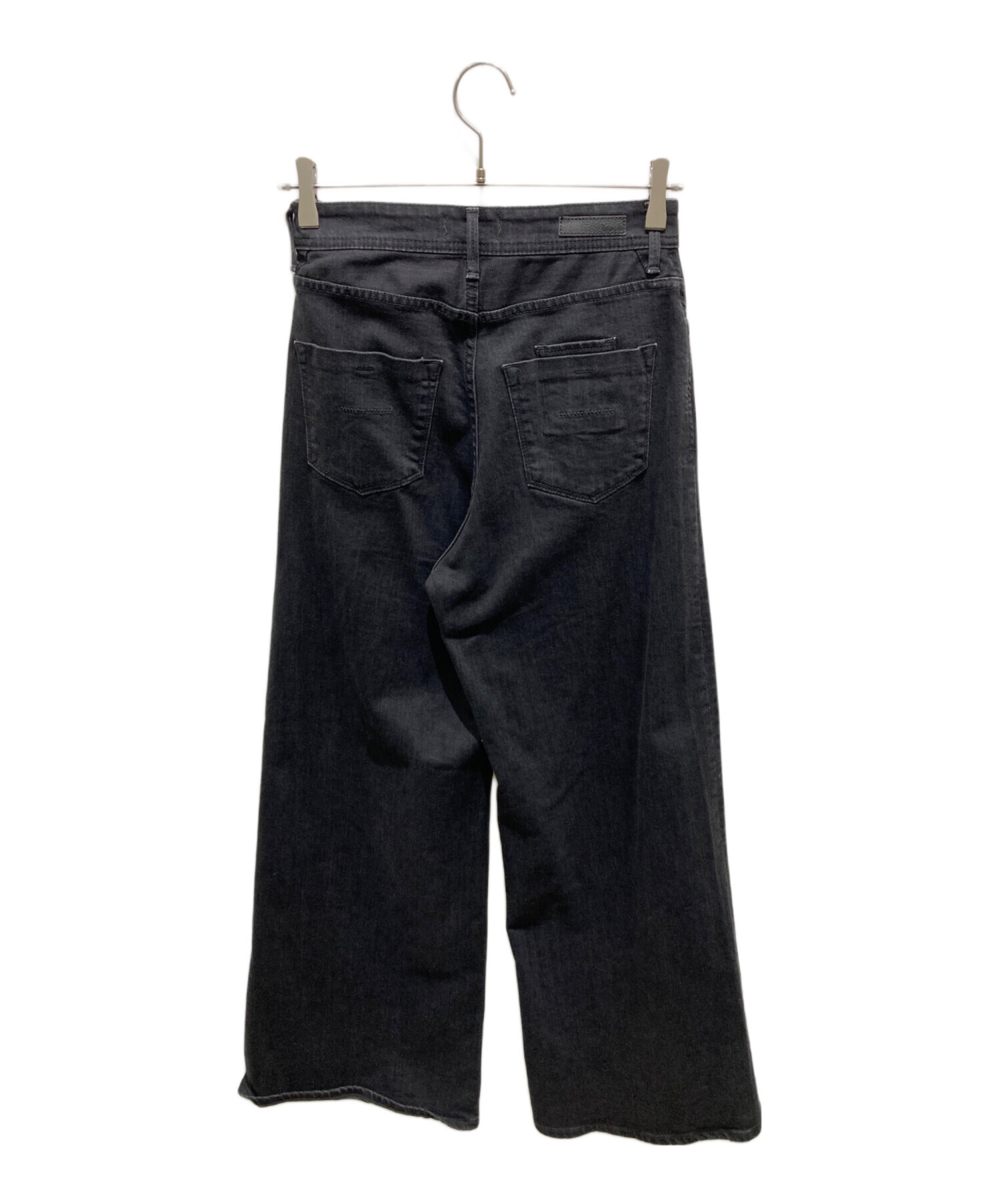 中古・古着通販】YANUK (ヤヌーク) ワイドフレアデニムパンツ ブラック 