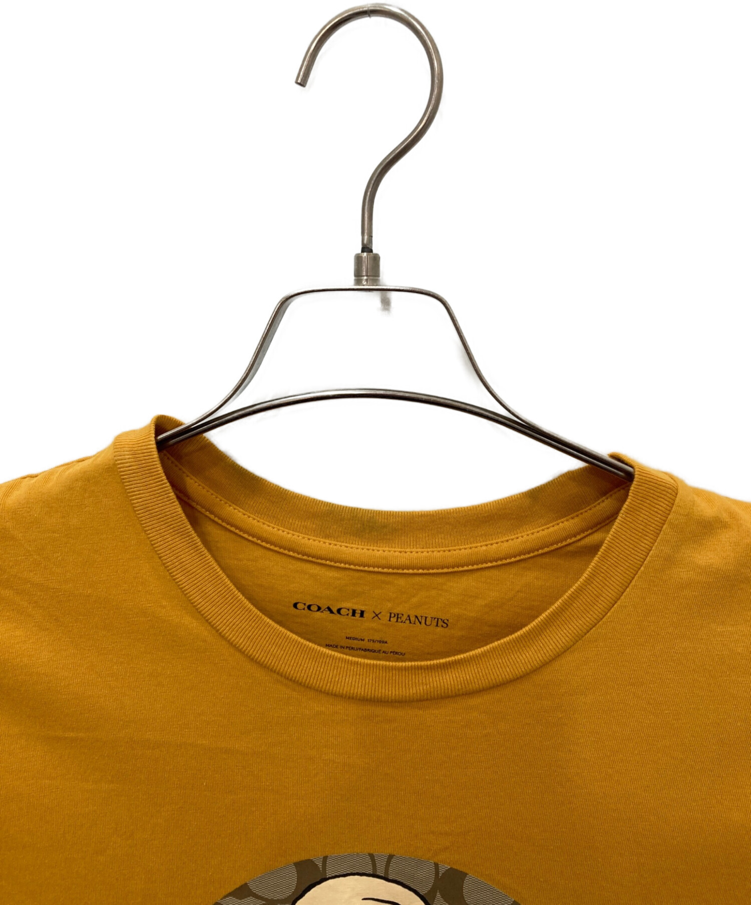 COACH Peanuts コラボ Tシャツ イエロー 中古・古着通販】COACH (コーチ) PEANUTS (ピーナッツ) プリントT