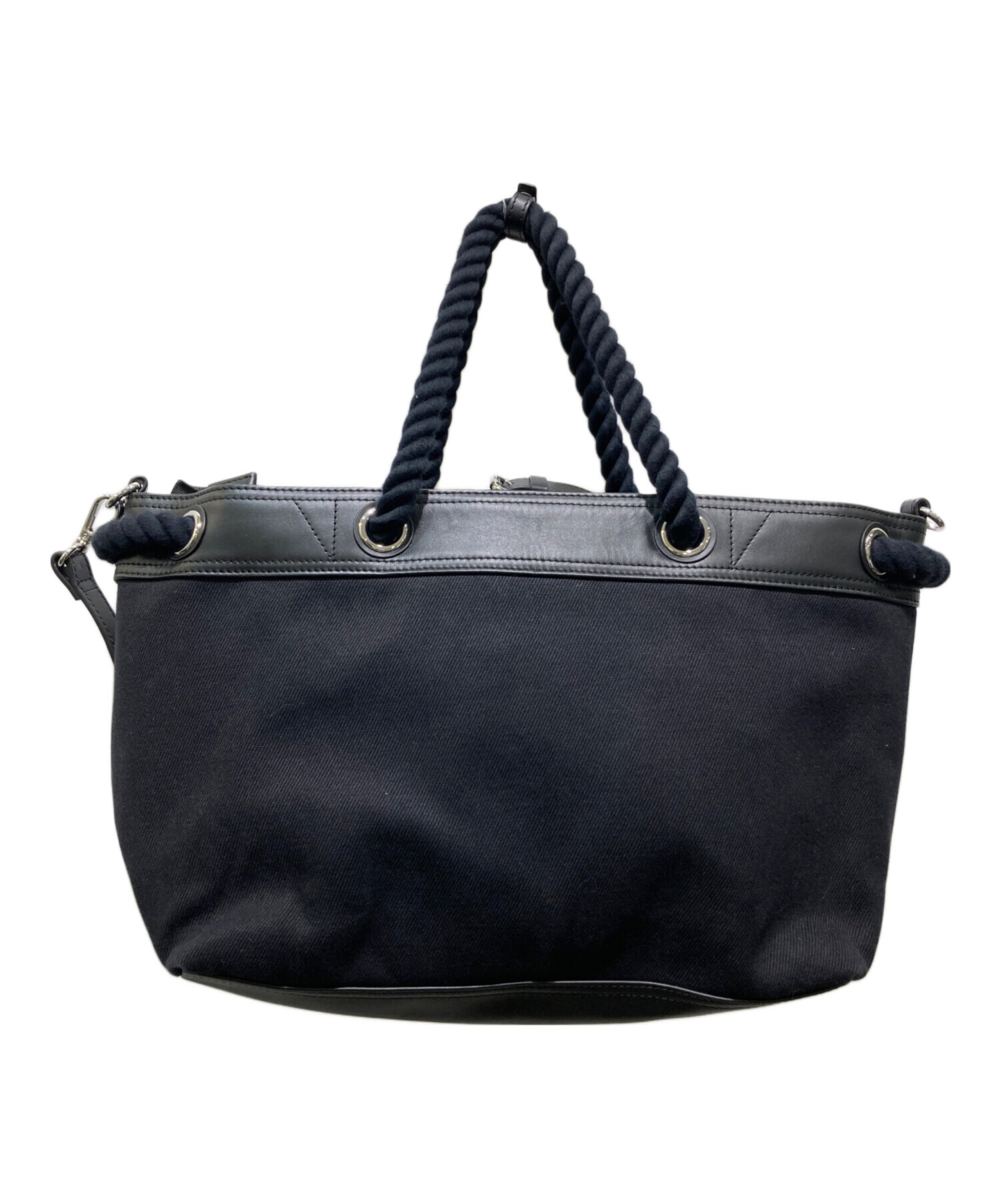 【希少】ディーゼル ブラック 2way ショルダーバッグ トートバッグ レザー 中古・古着通販】DIESEL (ディーゼル) 2WAYショルダーバッグ ブラック