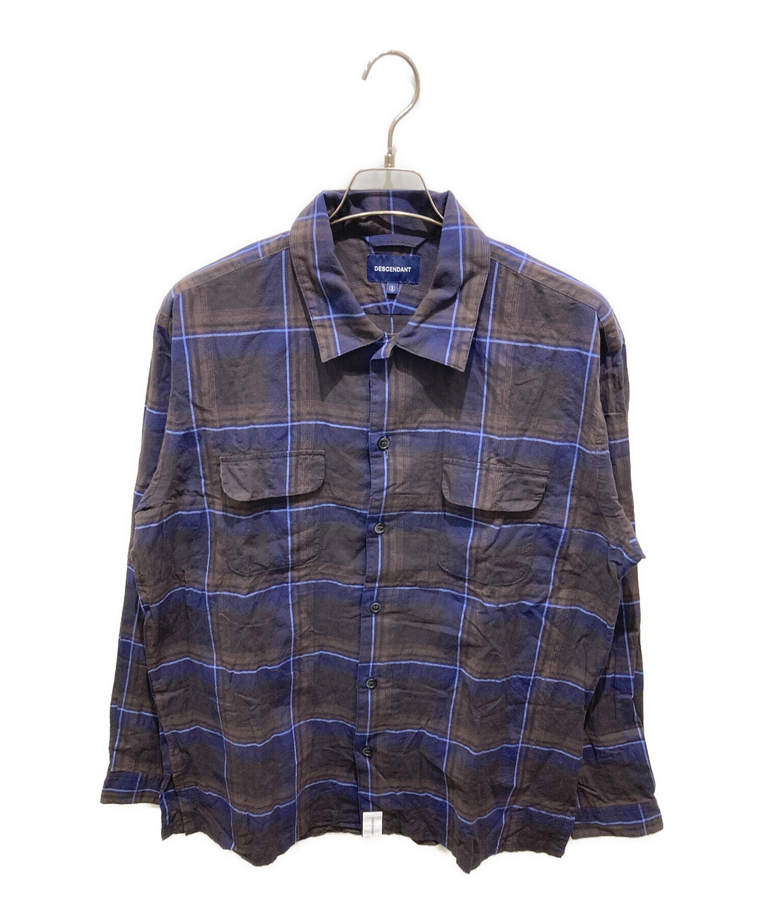 DESCENDANT ディセンダント 日本製 MILPITAS CHECK LS SHIRT ミルピタス マドラスチェックシャツ 1 RED/BLUE 長袖 CPO トップス【中古】【DESCENDANT】 DESCENDANT ディセンダント 日本製 MILPITAS CHECK LS SHIRT