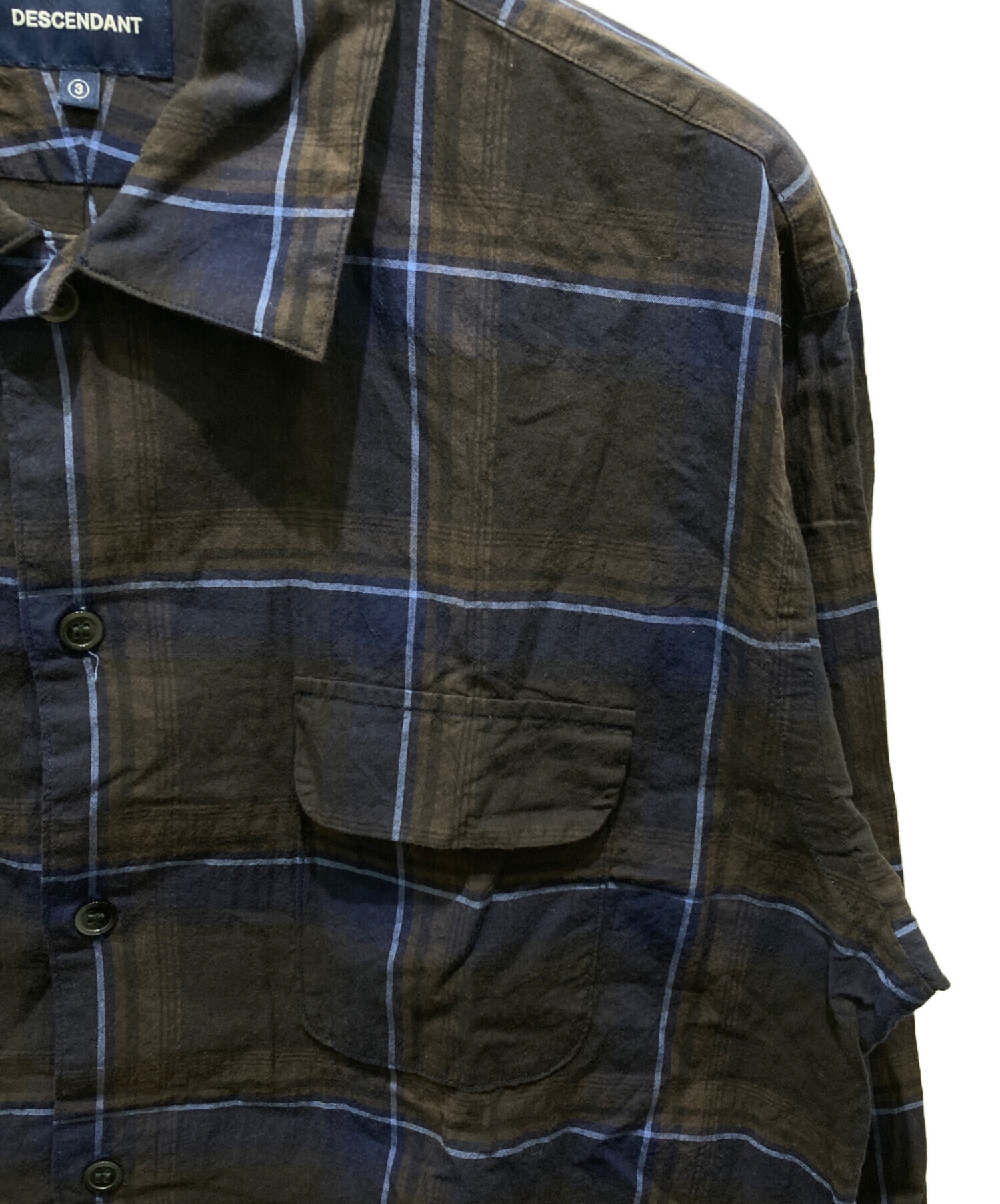 DESCENDANT ディセンダント 日本製 MILPITAS CHECK LS SHIRT ミルピタス マドラスチェックシャツ 1 RED/BLUE 長袖 CPO トップス【中古】【DESCENDANT】 DESCENDANT ディセンダント 日本製 MILPITAS CHECK LS SHIRT