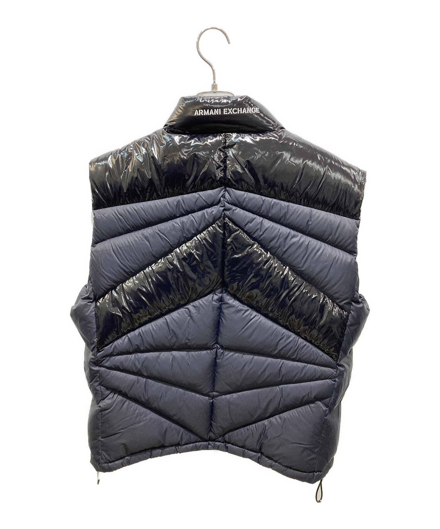 ARMANI EXCHANGE ブラック ダウンベスト　Lサイズ 中古・古着通販】ARMANI EXCHANGE (アルマーニ エクスチェンジ) 切替