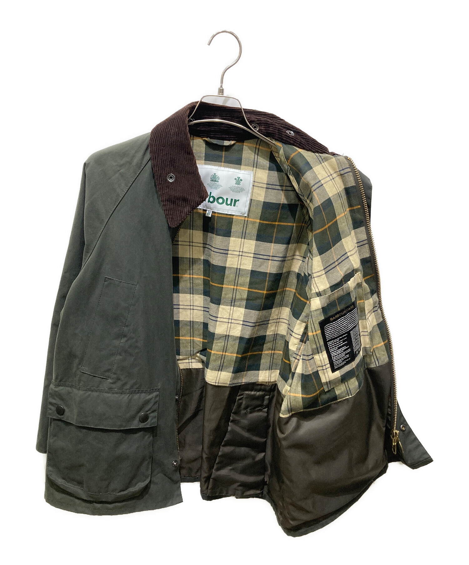 英国製・美品】Barbour BEDALE 36 オリーブ ピンバッジ付 Barbour