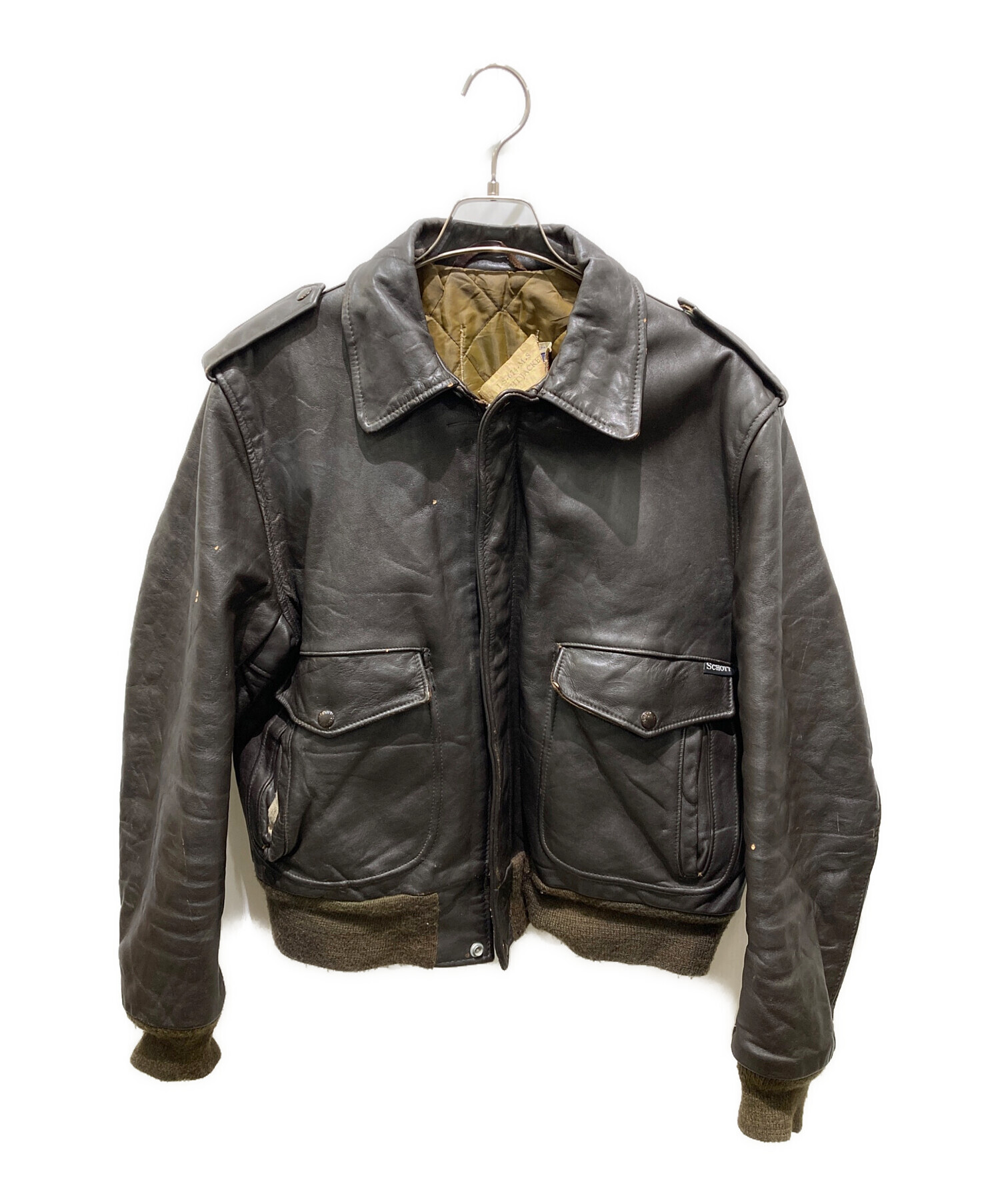 Schott Bros. Inc. フライトジャケット 古着屋購入35000 中古・古着通販】Schott (ショット) レザーフライトジャケット