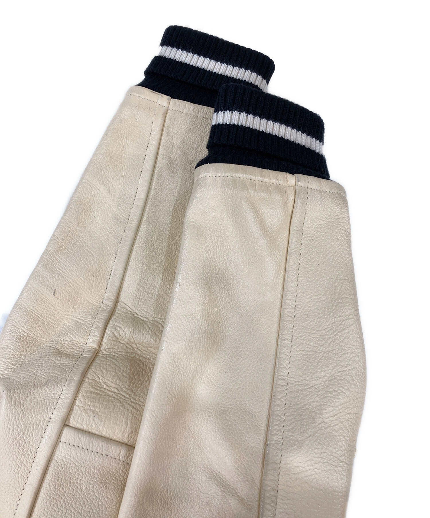 R.H. Vintage ロンハーマンヴィンテージ レザースリーブ スタジャン
