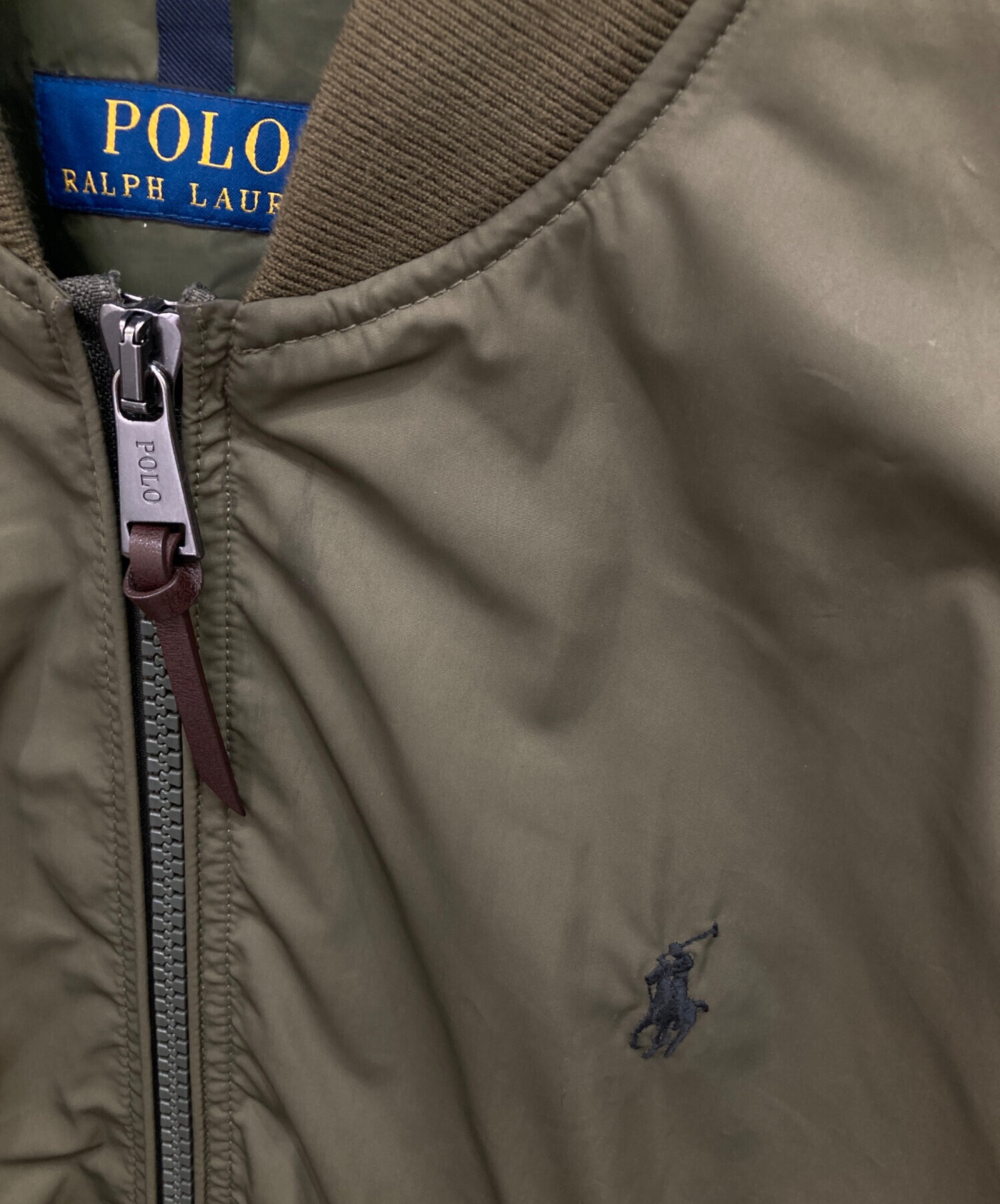 POLO RALPHLAUREN ポロラルフローレン　ブルゾン　カーキ　刺繍 中古・古着通販】POLO RALPH LAUREN (ポロ・ラルフローレン) ポニー