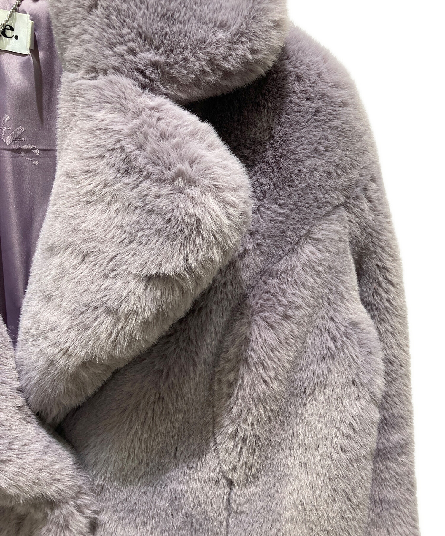 Jakke ジャッキー グレー ファーコート Mサイズ 中古・古着通販】jakke (ジャッキー) フェイクファーコート パープル