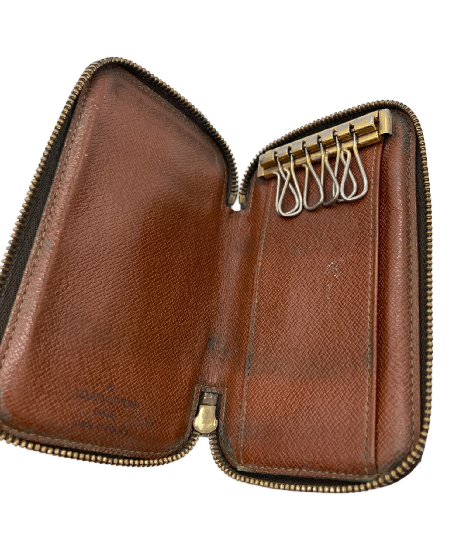 LOUIS VUITTON ブラウンレザーキーケース 中古・古着通販】LOUIS VUITTON (ルイ ヴィトン) キーケース ブラウン