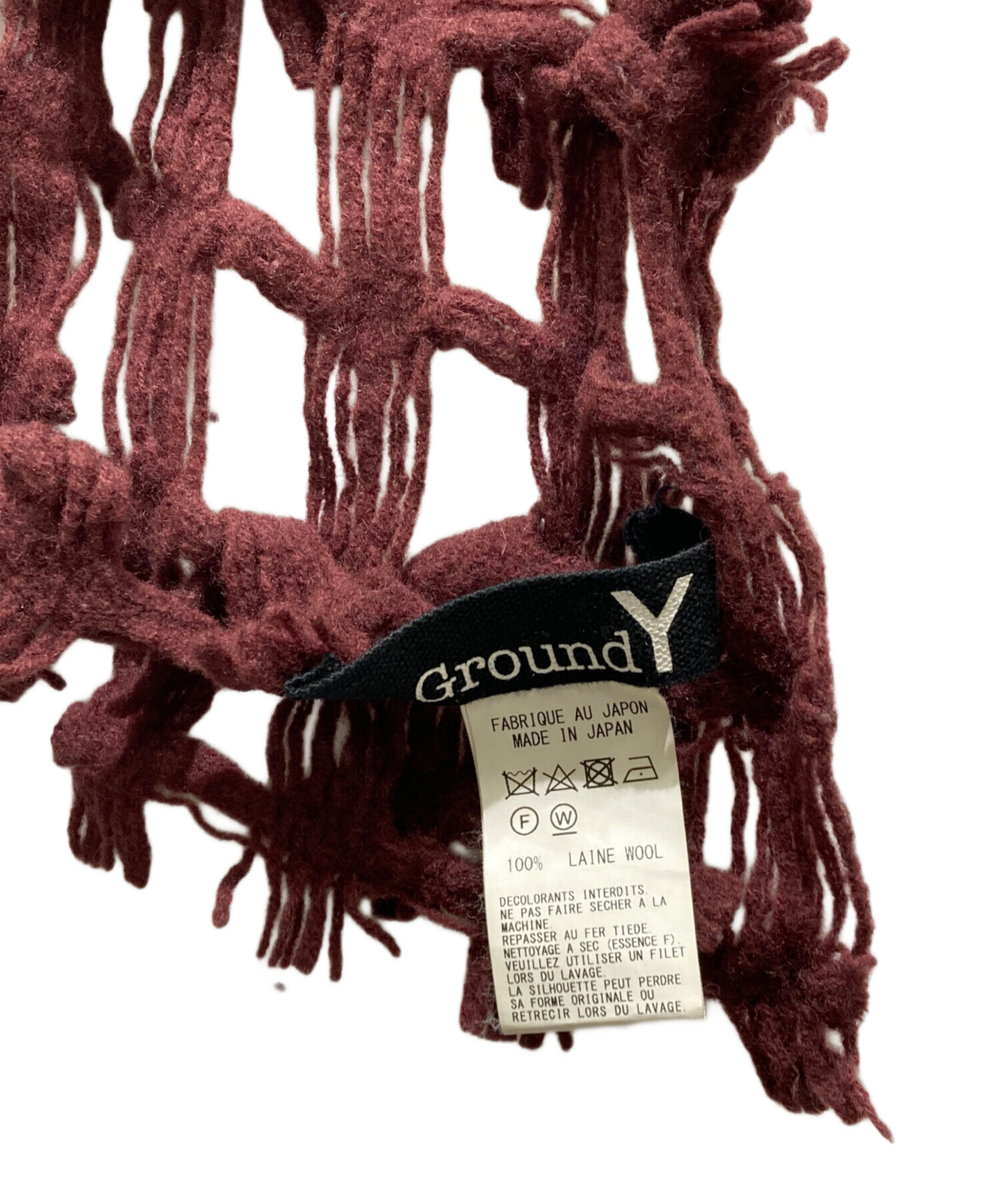 中古・古着通販】GROUND Y (グラウンドワイ) Dobby wool Lattice stole