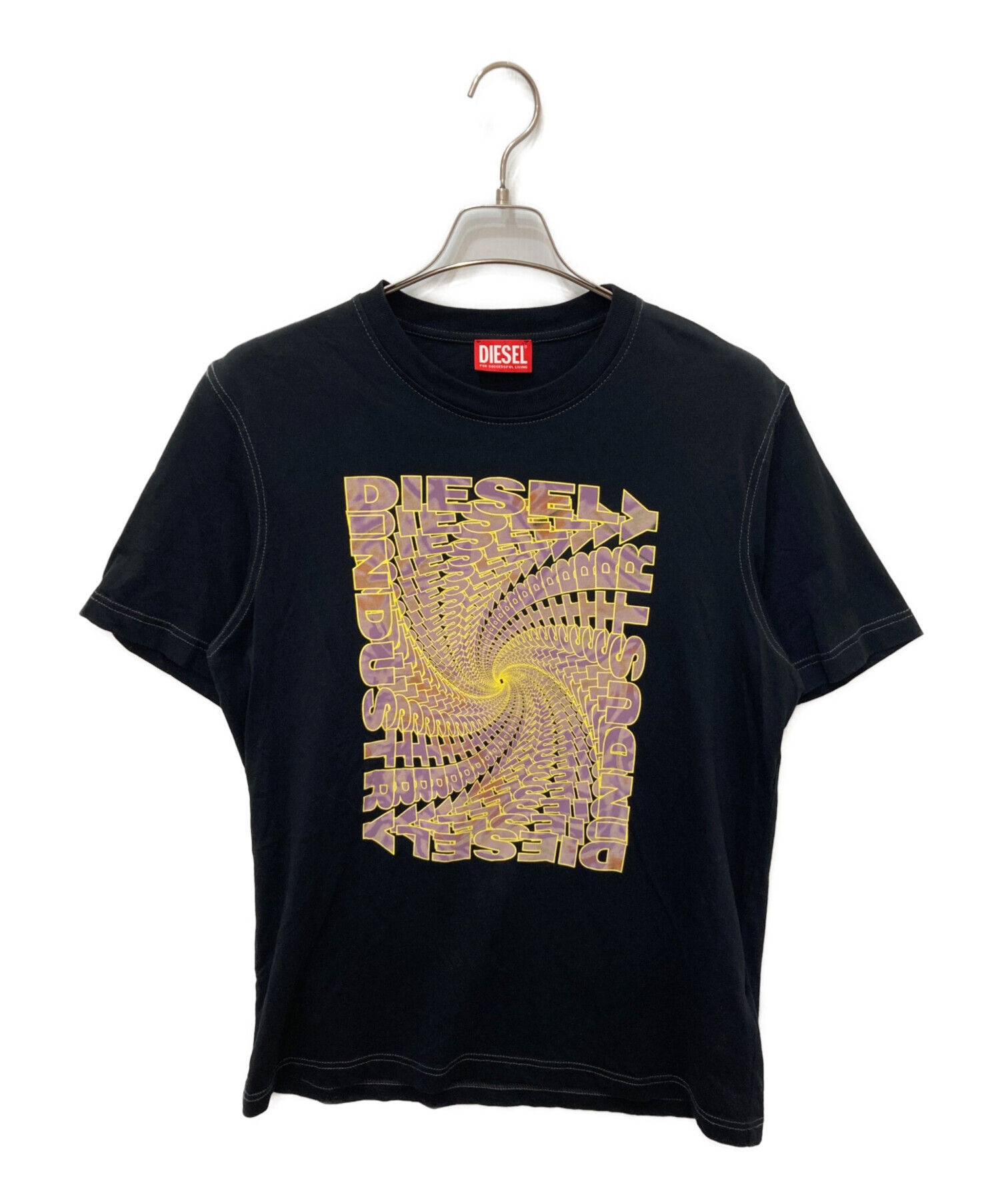 中古・古着通販】DIESEL (ディーゼル) プリントTシャツ ブラック