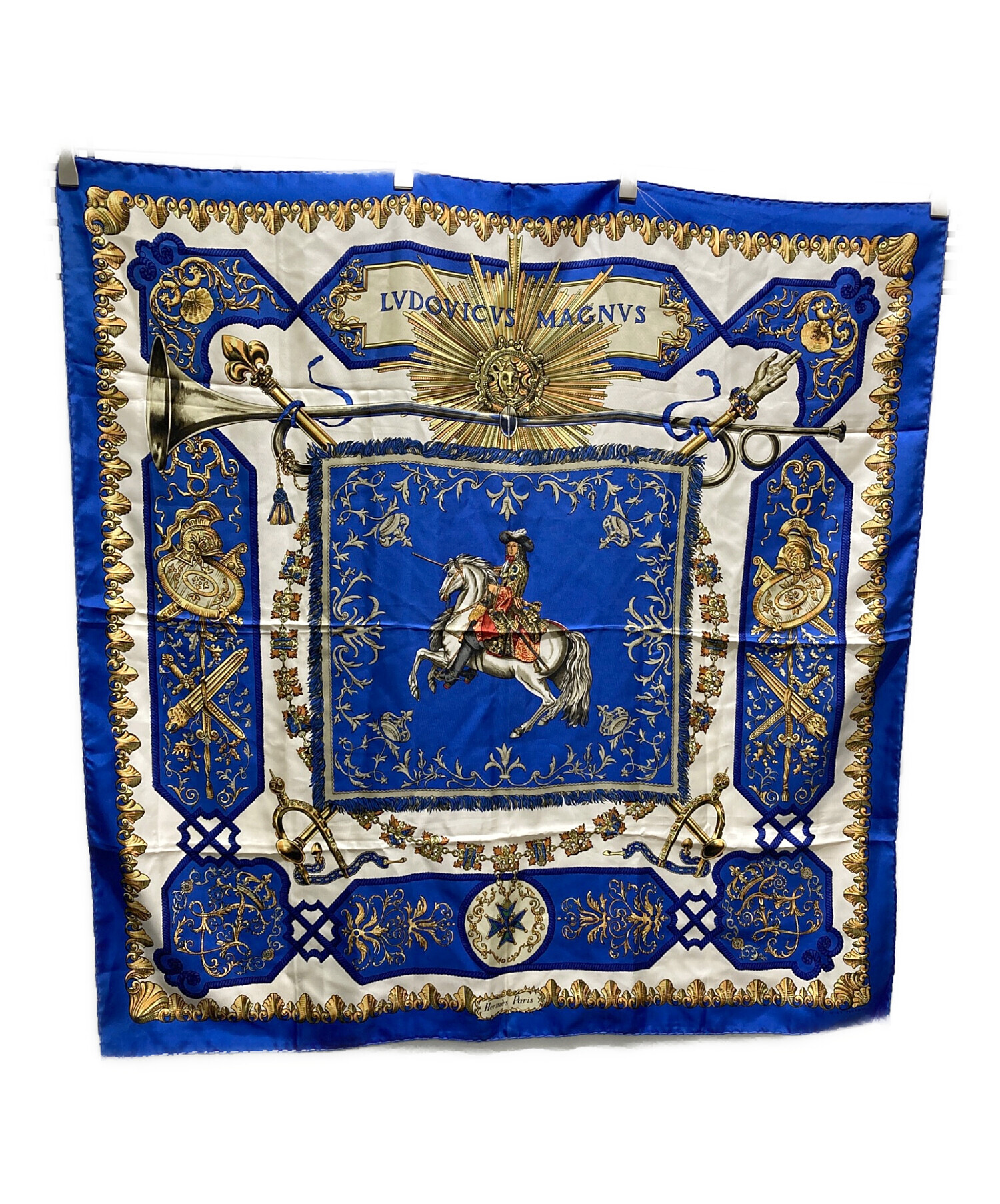 中古・古着通販】HERMES (エルメス) LVDOVICVS MAGNVS カレ90 ブルー