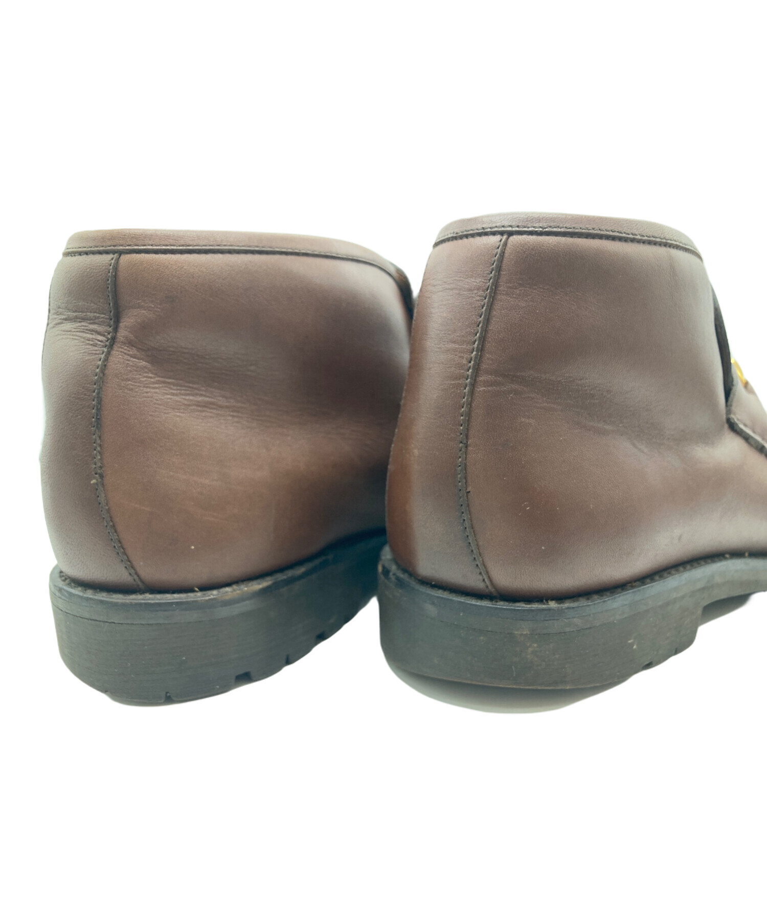 中古・古着通販】GUCCI (グッチ) ホースビットショートブーツ ブラウン