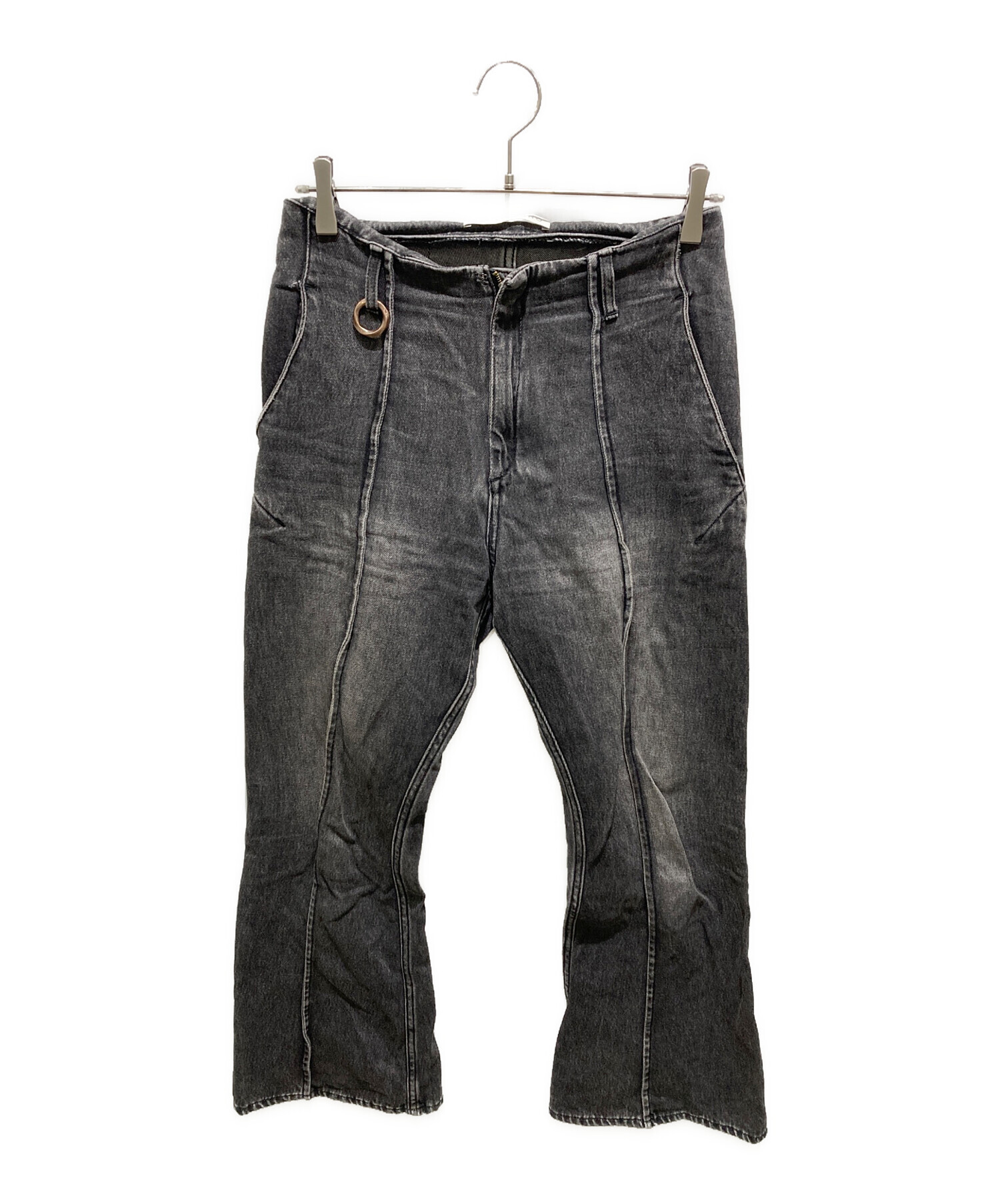 中古・古着通販】YOHEI OHNO (ヨウヘイオオノ) デニムパンツ ブラック