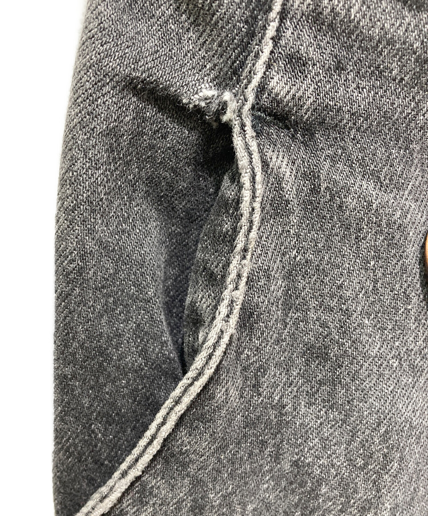 中古・古着通販】YOHEI OHNO (ヨウヘイオオノ) デニムパンツ ブラック