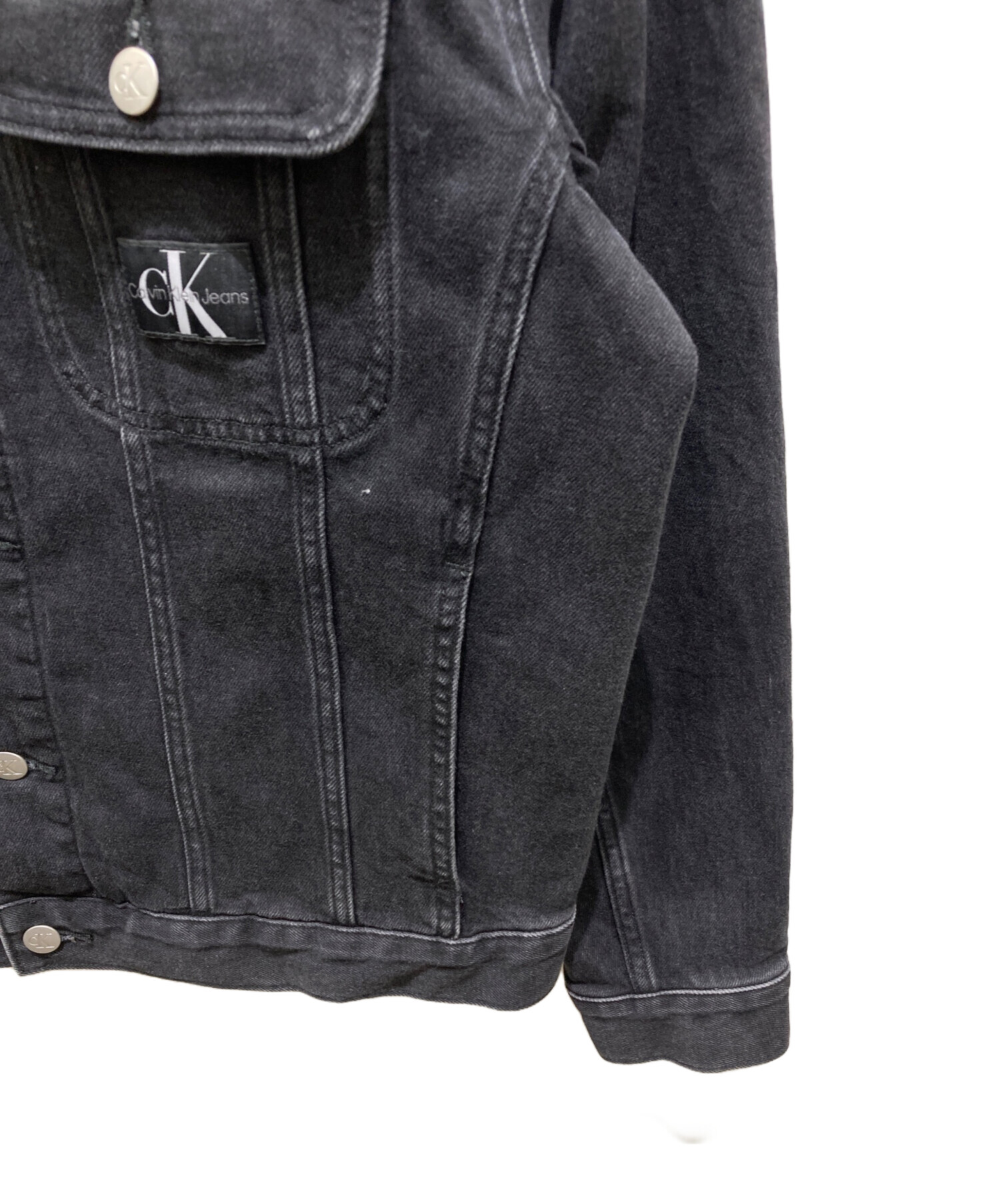 90s カルバンクラインジーンズ ブラックデニムジャケット S 中古・古着通販】Calvin Klein Jeans (カルバンクラインジーンズ) 90s