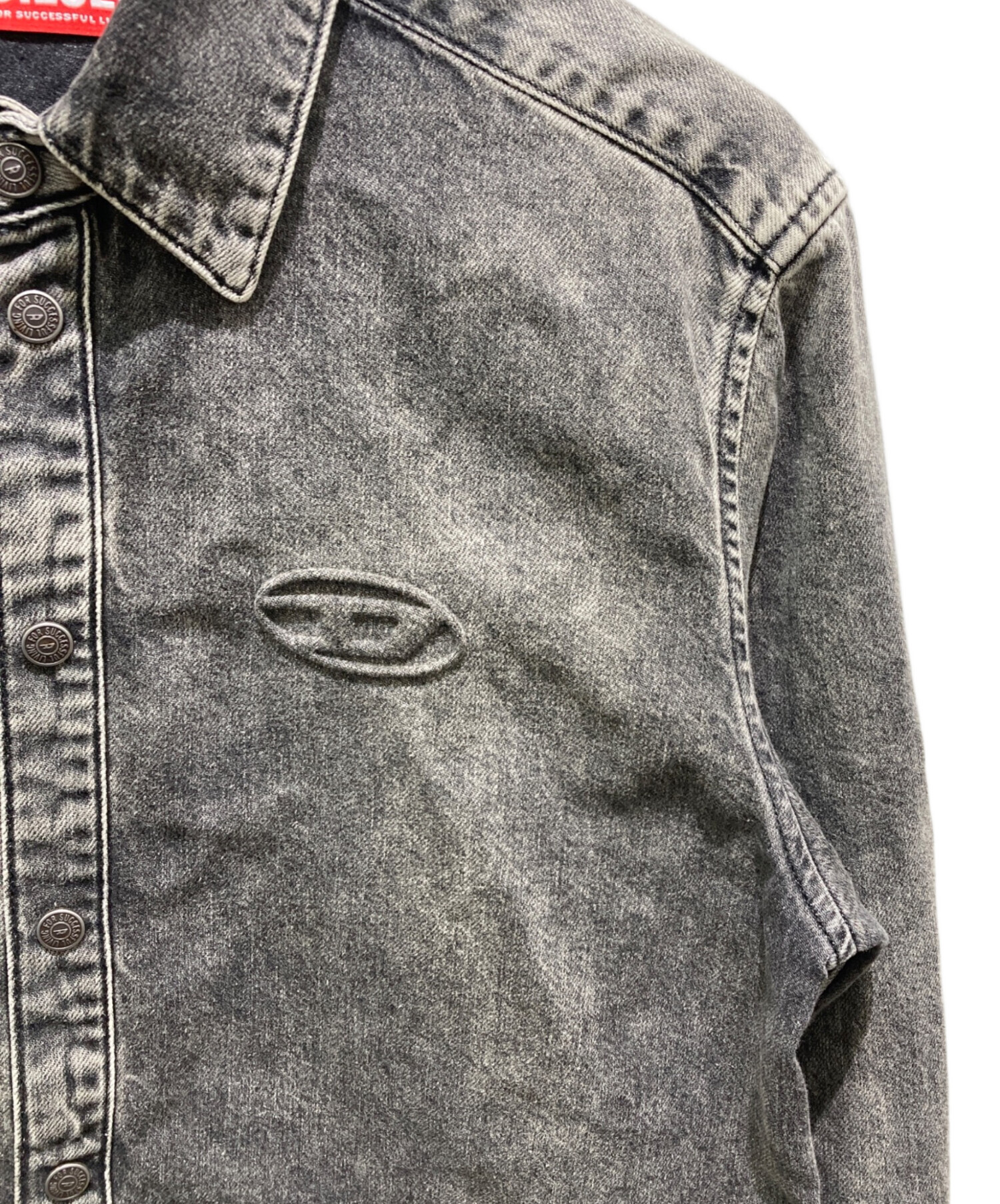 中古・古着通販】DIESEL (ディーゼル) D-SIMPLY デニムシャツ グレー 