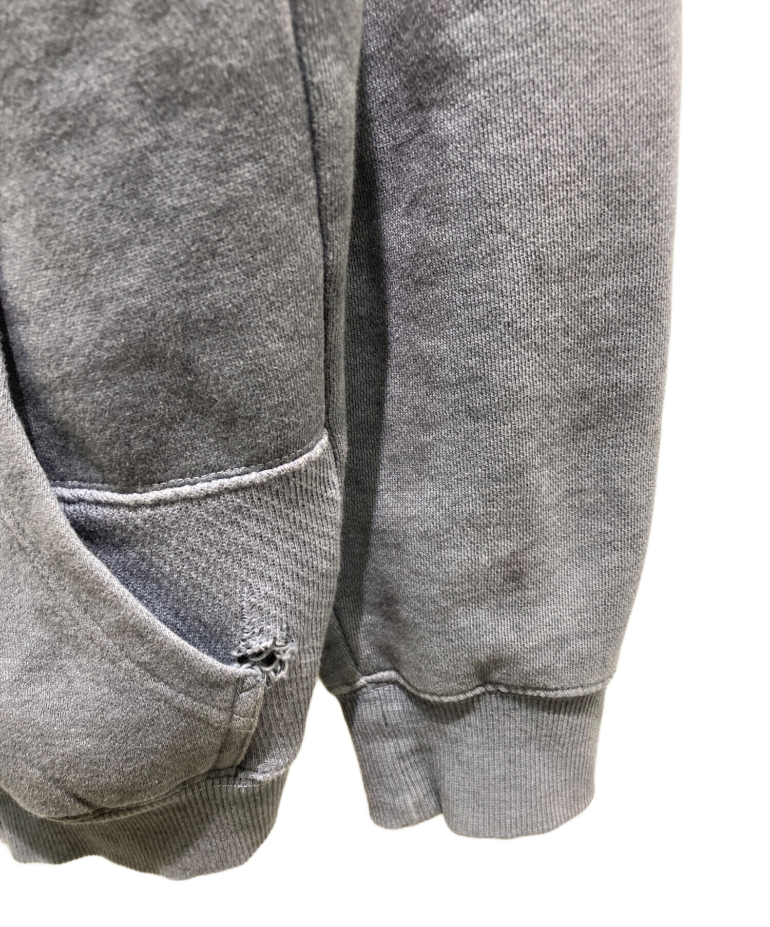 中古・古着通販】DIESEL (ディーゼル) パッチワークパーカー グレー