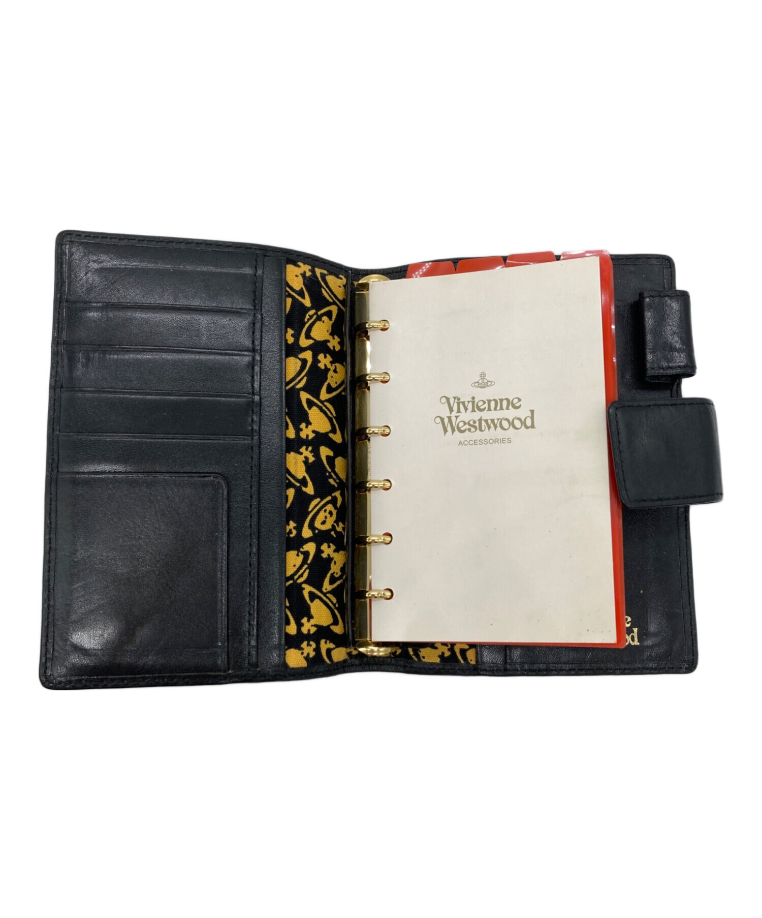 ヴィヴィアンウエストウッド EXECUTIVE オーブ 手帳カバー ブラック 金 中古・古着通販】Vivienne Westwood (ヴィヴィアンウエストウッド