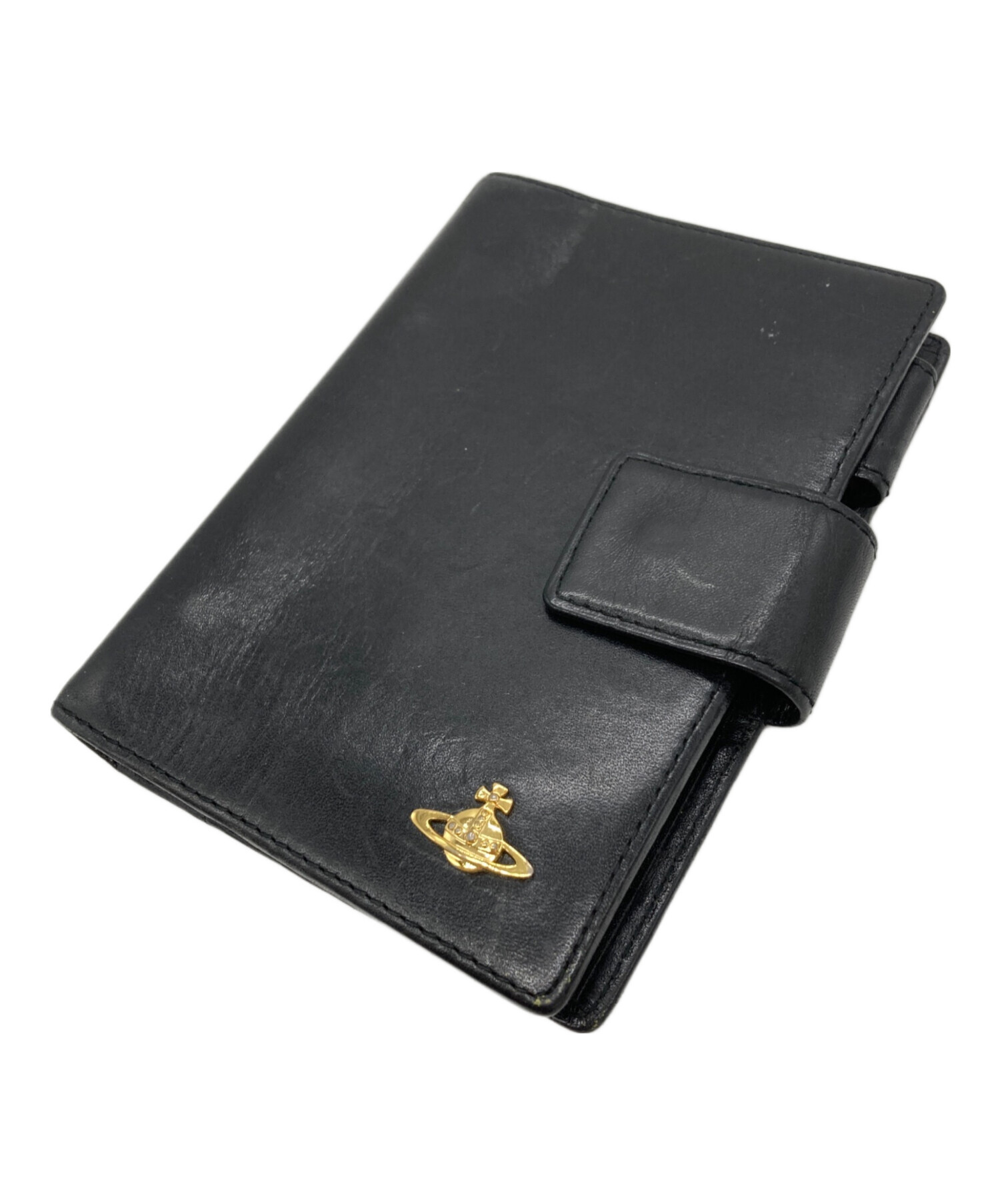 ヴィヴィアンウエストウッド EXECUTIVE オーブ 手帳カバー ブラック 金 中古・古着通販】Vivienne Westwood (ヴィヴィアンウエストウッド