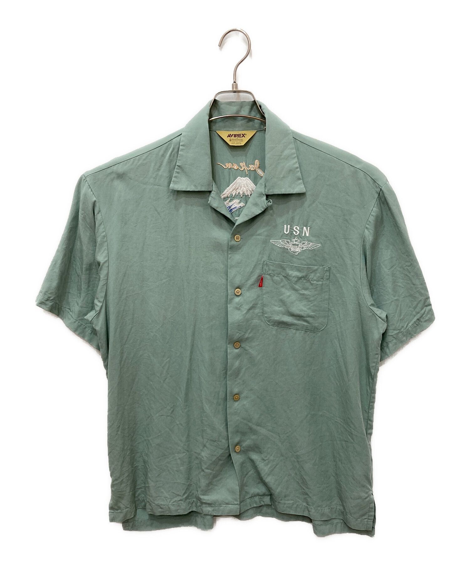 中古・古着通販】AVIREX (アヴィレックス) ボーリングシャツ ブラック