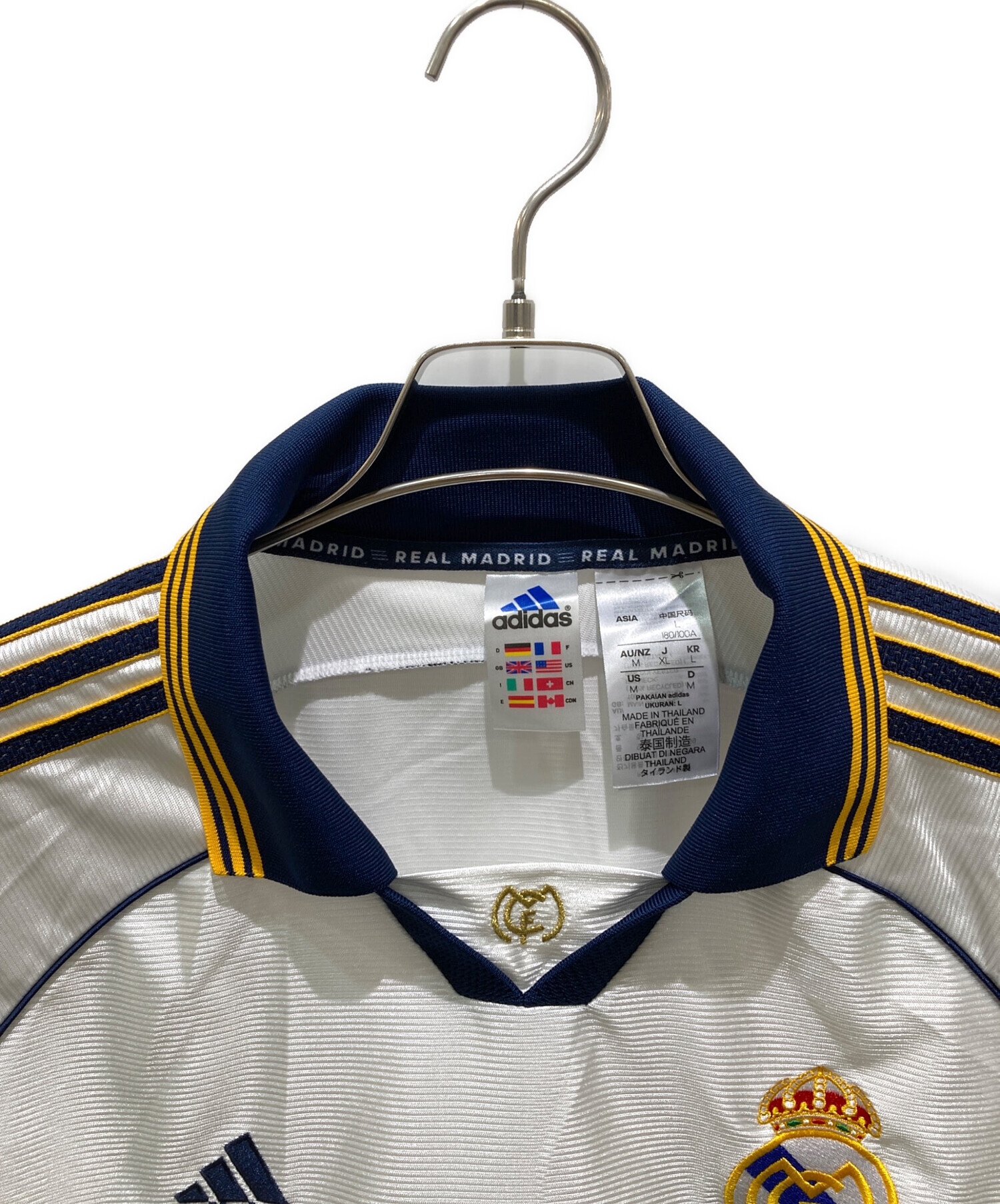やや難あり【タグ付き/未使用】07/08 レアル・マドリード【Oサイズ】ホーム 中古・古着通販】adidas (アディダス) レアル・マドリード 99/00
