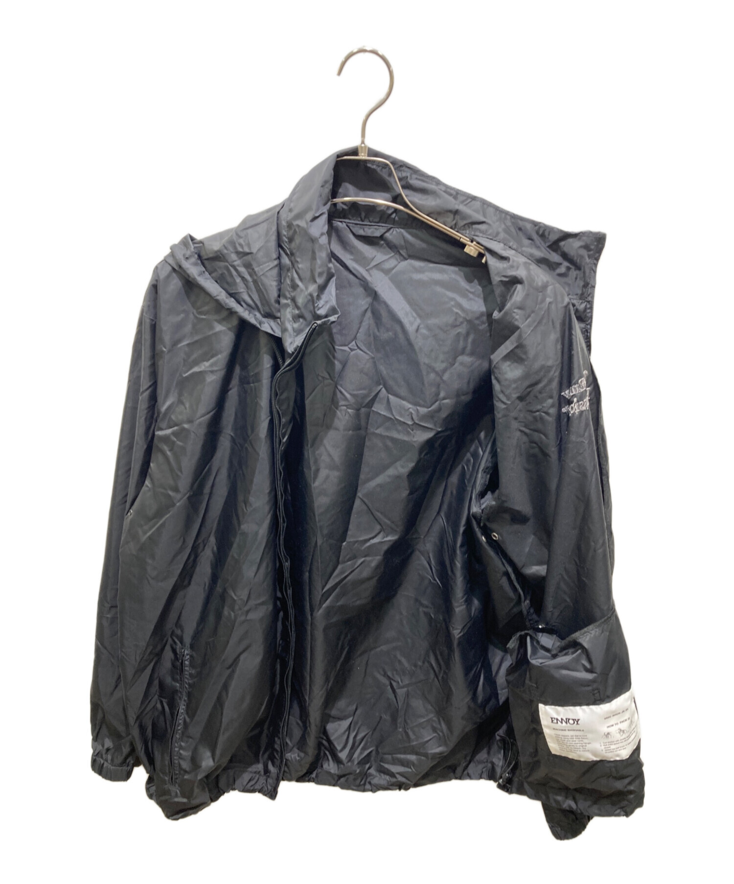 中古・古着通販】ENNOY (エンノイ) PACKABLE NYLON JACKET ブラック