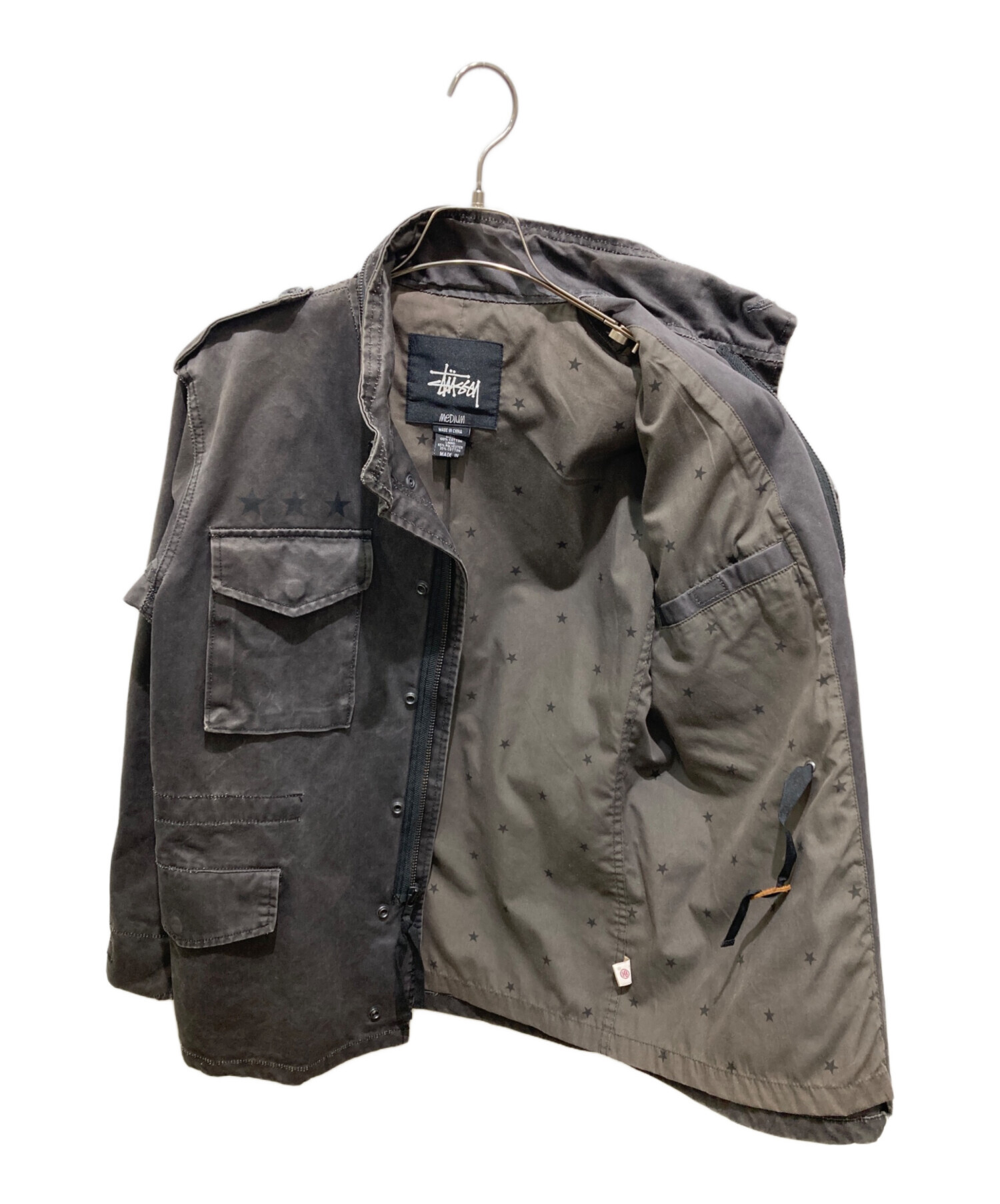 中古・古着通販】stussy (ステューシー) M65ジャケット ブラック