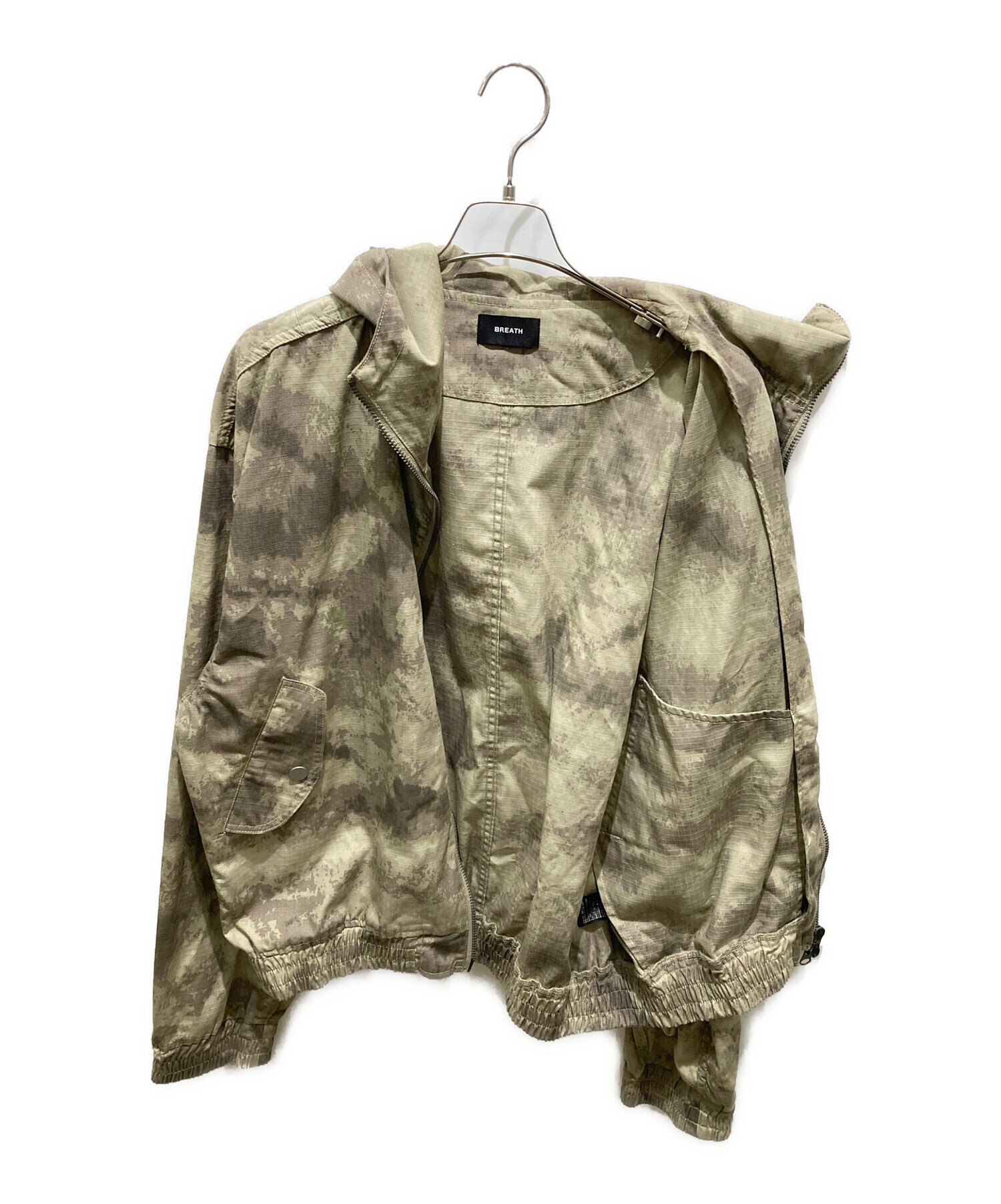 中古・古着通販】BREATH (ブレス) SUICIDE CAMO ZIP UP HOODIE カーキ 