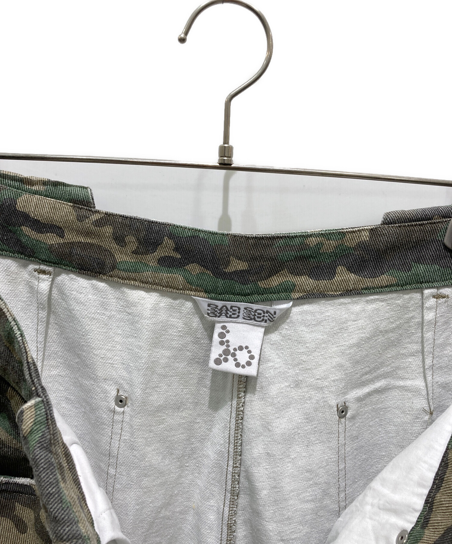 中古・古着通販】bad son (バッドサン) カモフラパンツ カーキ サイズ