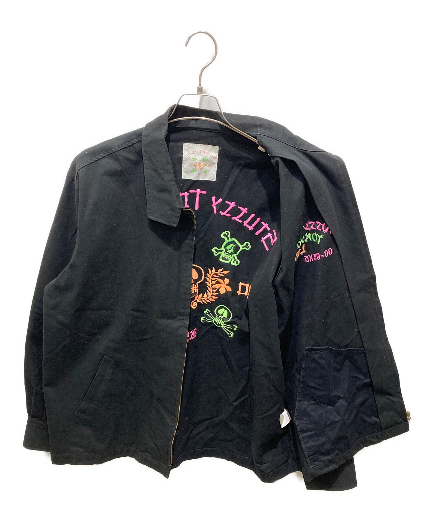 中古・古着通販】stussy (ステューシー) スカル刺繍ハリントン