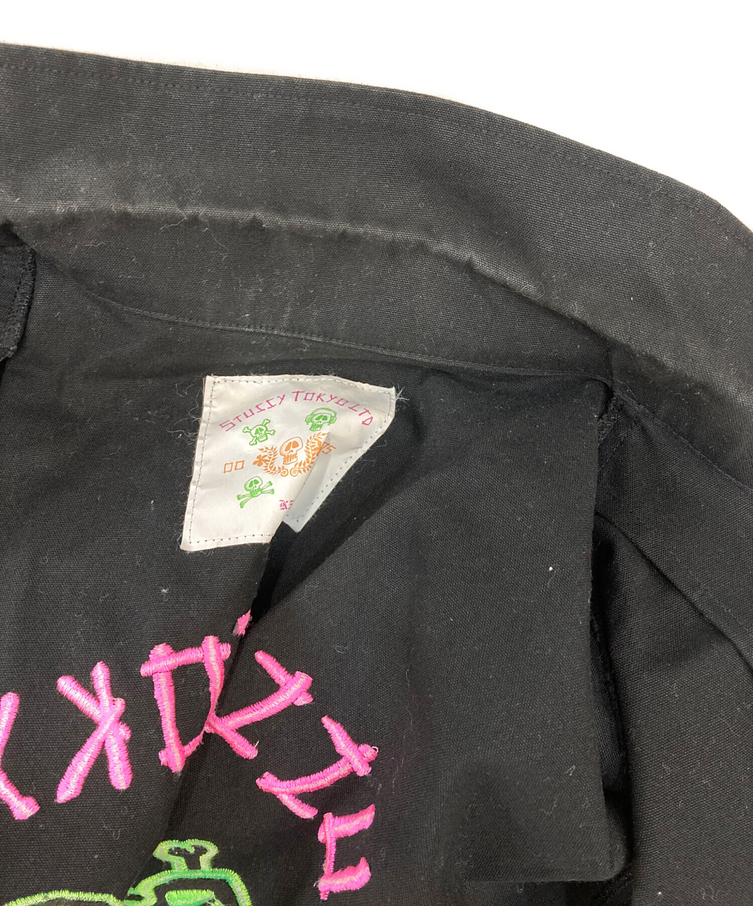 中古・古着通販】stussy (ステューシー) スカル刺繍ハリントン
