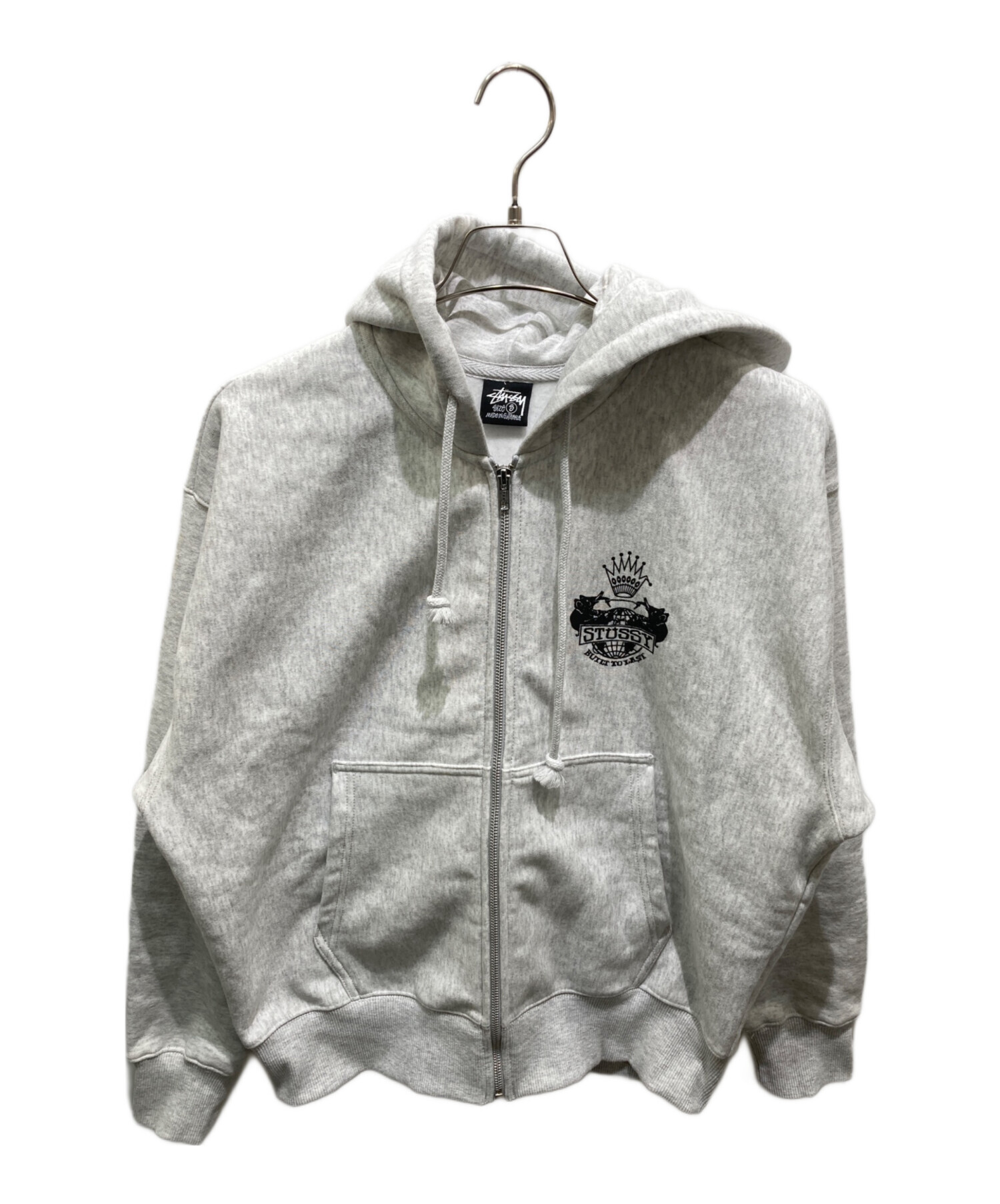 中古・古着通販】stussy (ステューシー) BUILT TO LAST ZIP HOODIE