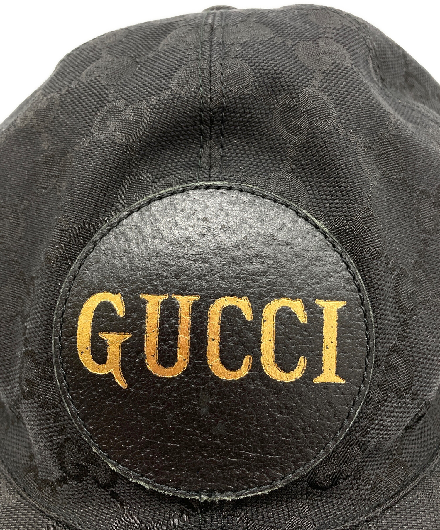 中古・古着通販】GUCCI (グッチ) GGキャンバス レザーロゴパッチベース