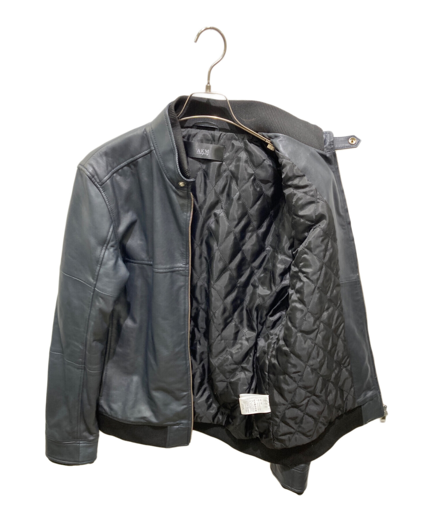 中古・古着通販】AKM (エーケーエム) ラムレザーシングルライダース