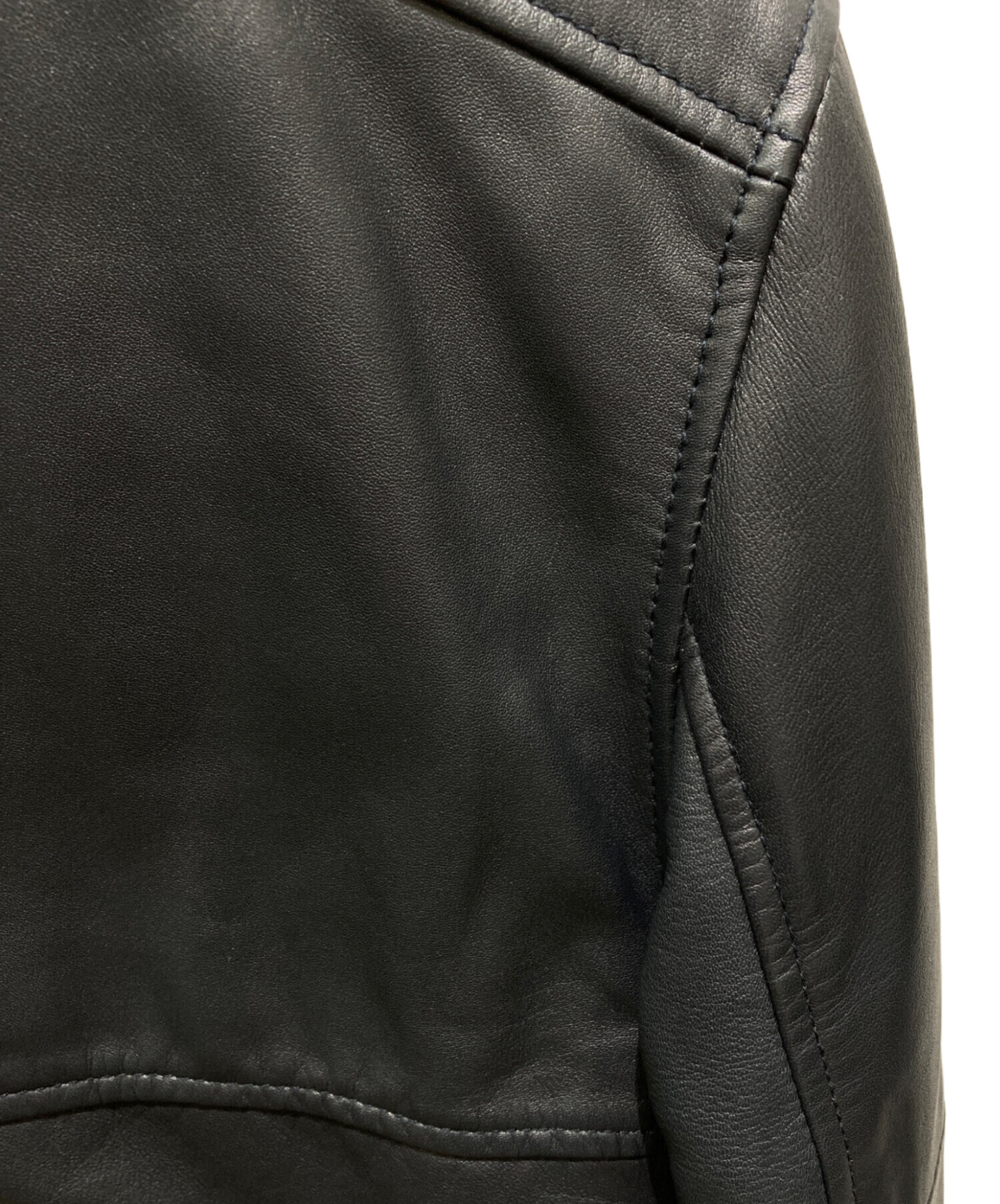 中古・古着通販】AKM (エーケーエム) ラムレザーシングルライダース