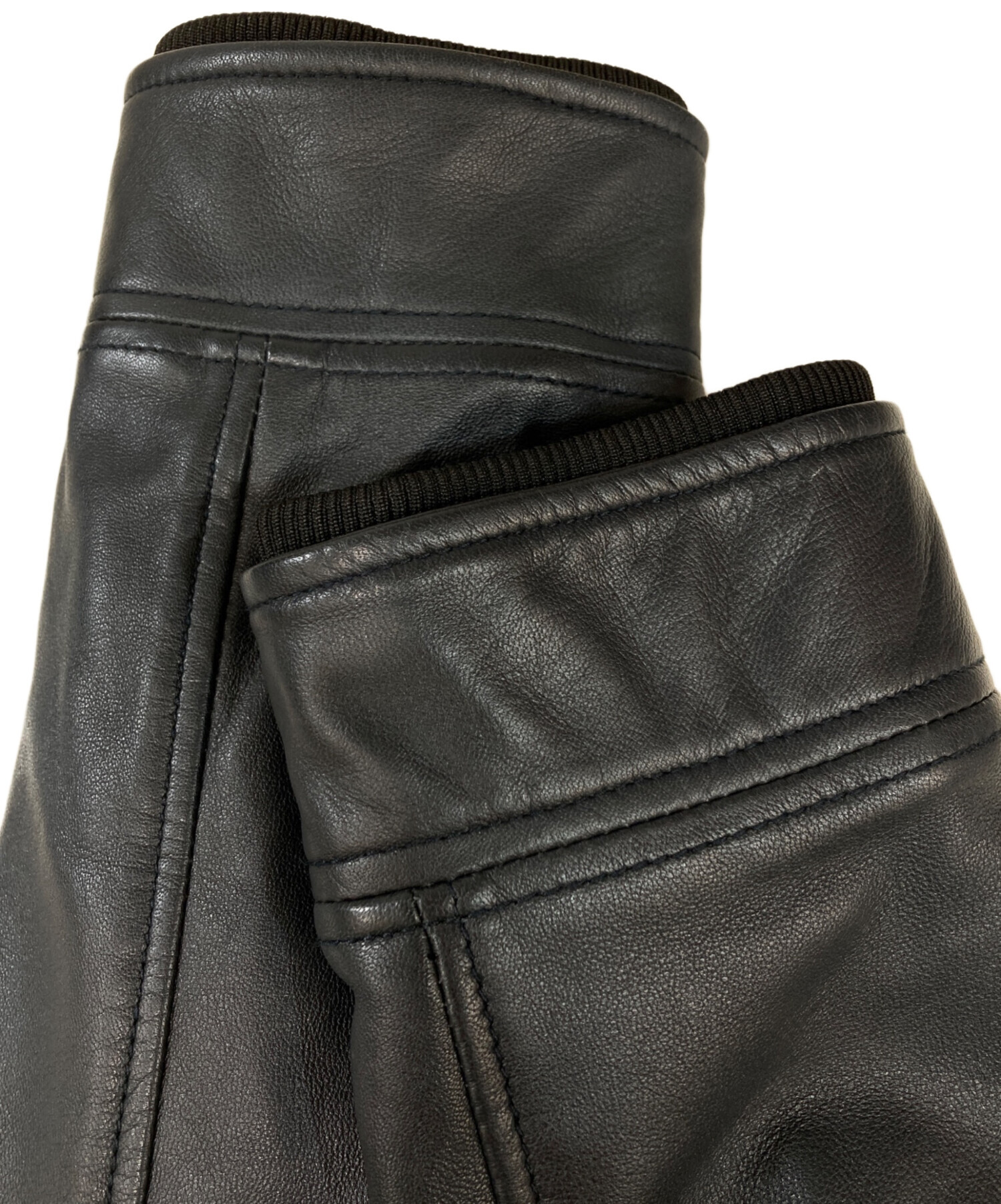 中古・古着通販】AKM (エーケーエム) ラムレザーシングルライダース