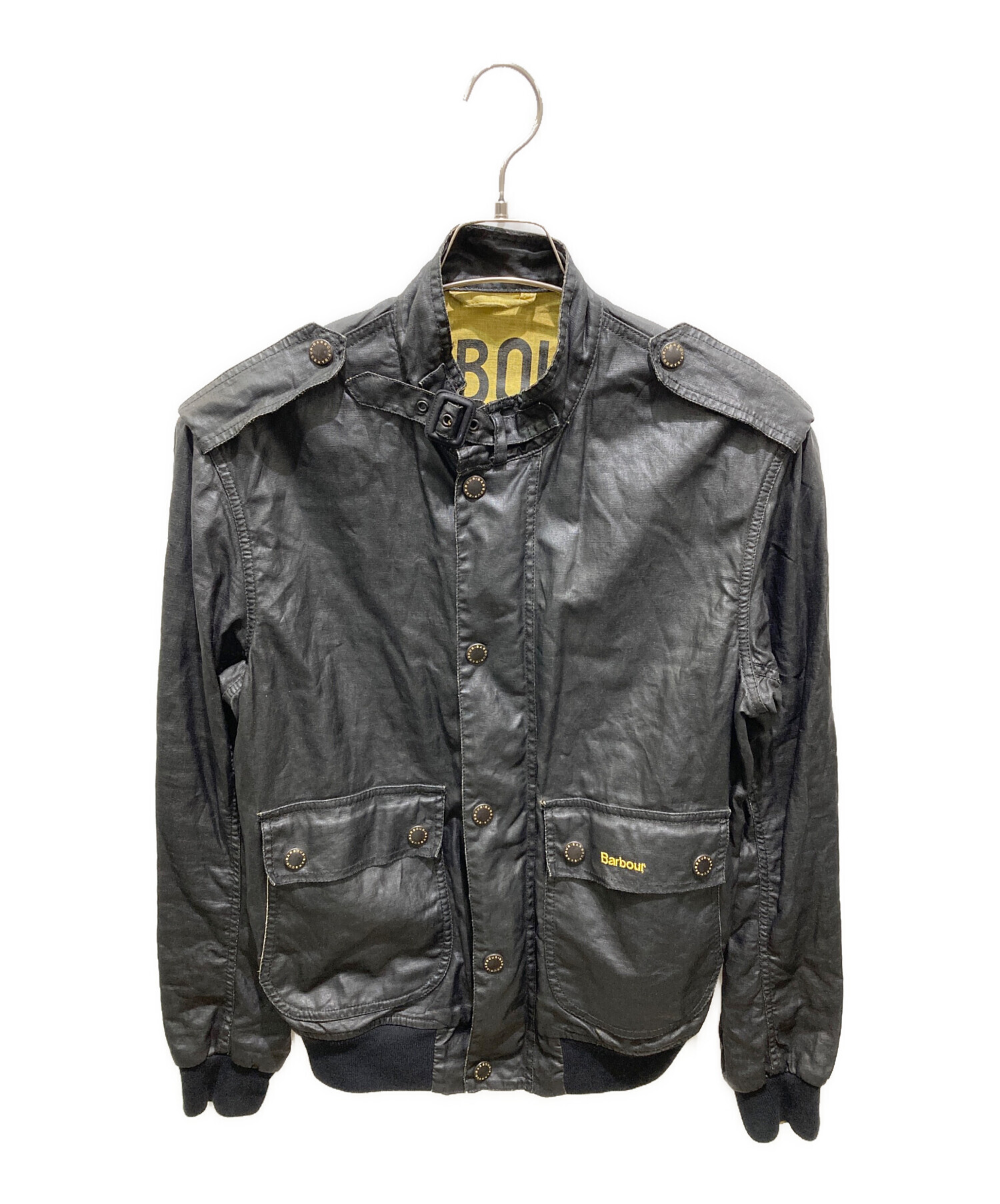 中古・古着通販】Barbour (バブアー) DURALINEN FLYER JACKET ブラック 中古・古着通販】Barbour (バブアー) DURALINEN FLYER JACKET ブラック