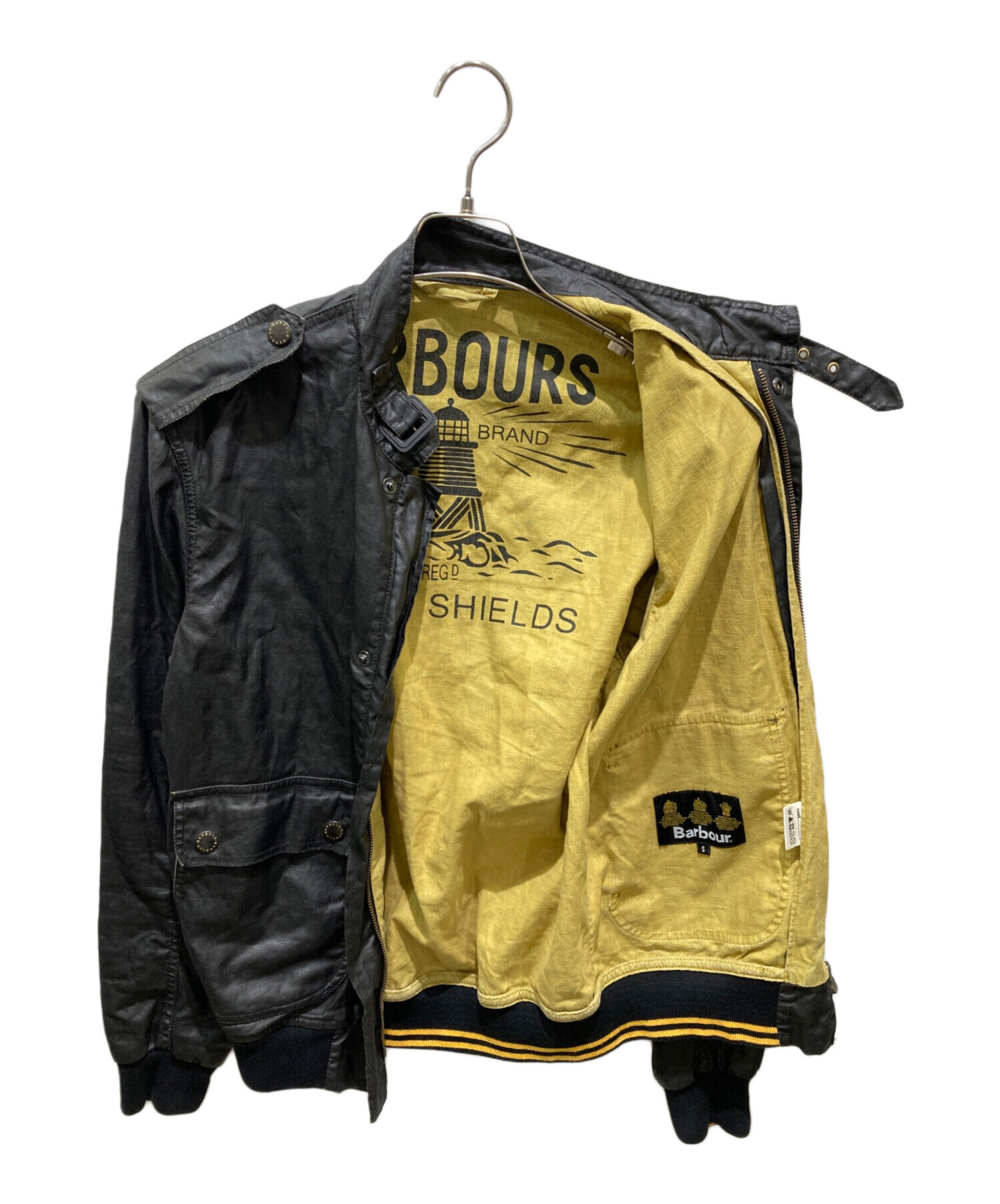 中古・古着通販】Barbour (バブアー) DURALINEN FLYER JACKET ブラック 中古・古着通販】Barbour (バブアー) DURALINEN FLYER JACKET ブラック